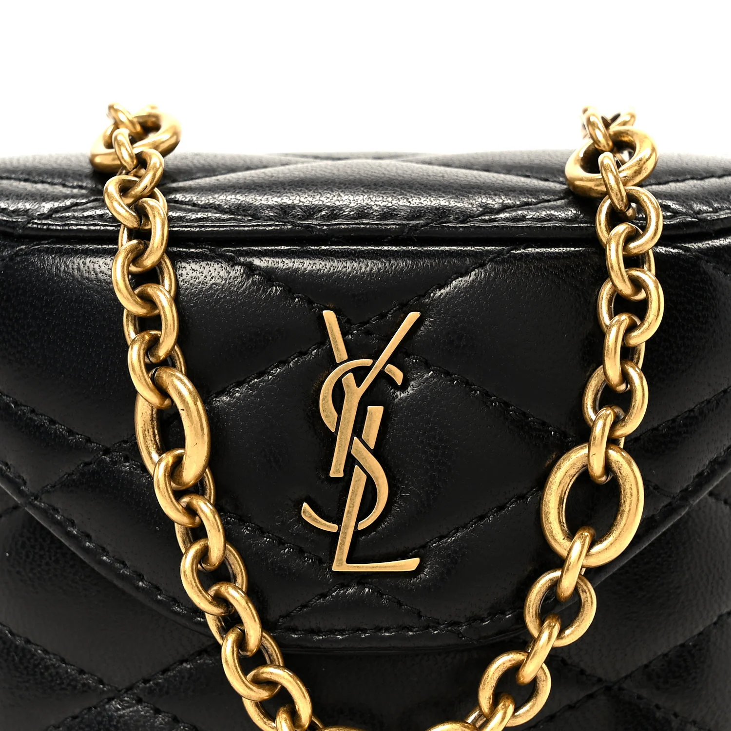 Lambskin Matelasse Monogram June Chain Belt Bag