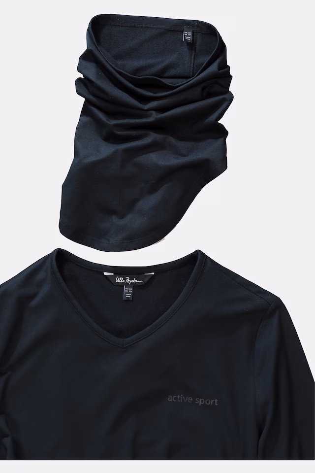 Versatile Headband & Stretch Knit Top Set