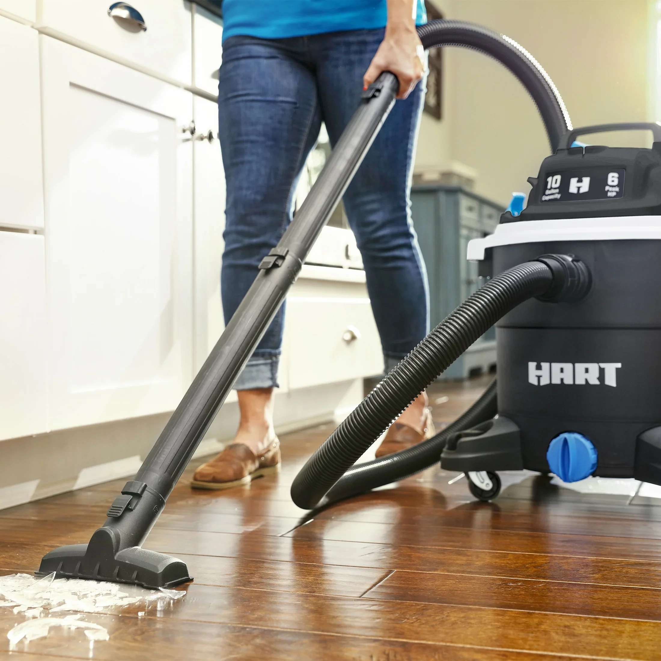 HART 10 Gallon 6 Peak HP Poly Wet/Dry Vacuum, VOC1012PF 3703