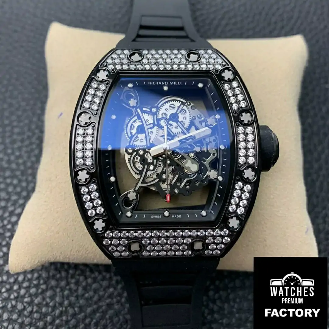 Richard Mille RM055 KV Factory Black Rubber Strap