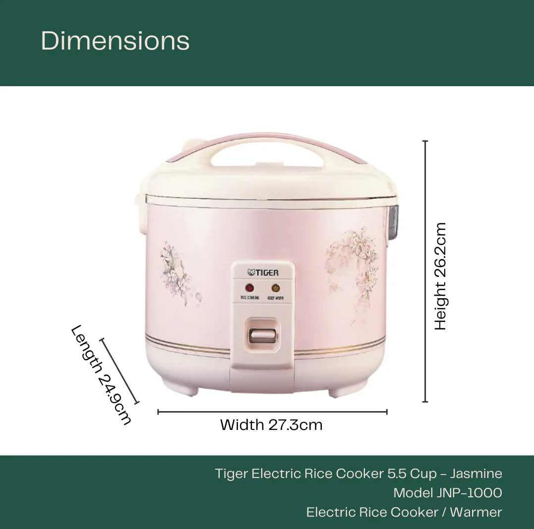 Electronic JNP-1000 5.5 Cup Rice Cooker (Made in Japan)(5.5 Cup) - Image 4