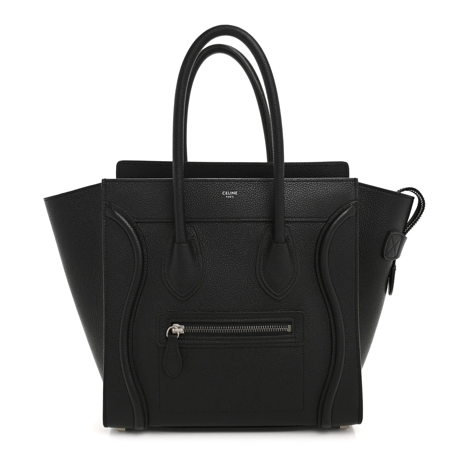 Drummed Calfskin Micro Luggage Black