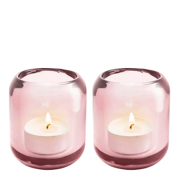 Acorn telysholder 2 stk rose