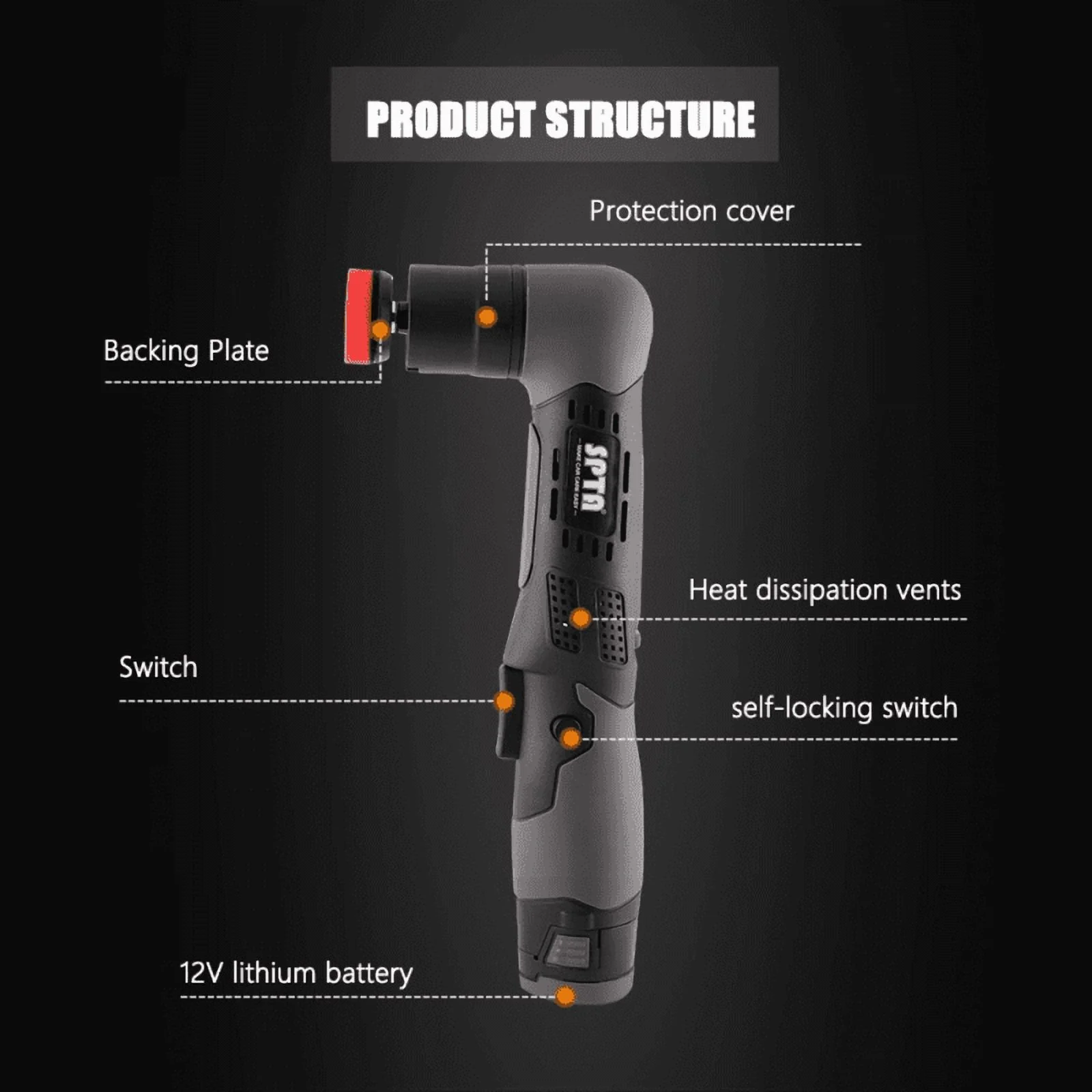 Cordless Mini Polisher, 12V Multi Polisher, Micro Cordless Scratches Killer Car Polisher RO/DA Mini Auto Machine Set With Polishing Pad And Wool Pads for polishing, Sanding and Cleaning - Image 3
