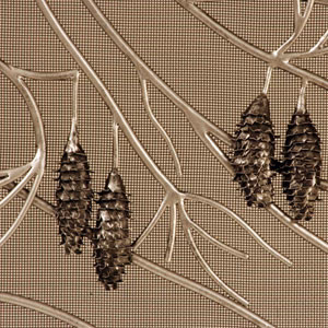 Edgar Brandt Pinecone Fireplace Screen Door - TA Screen Specialist, Inc.