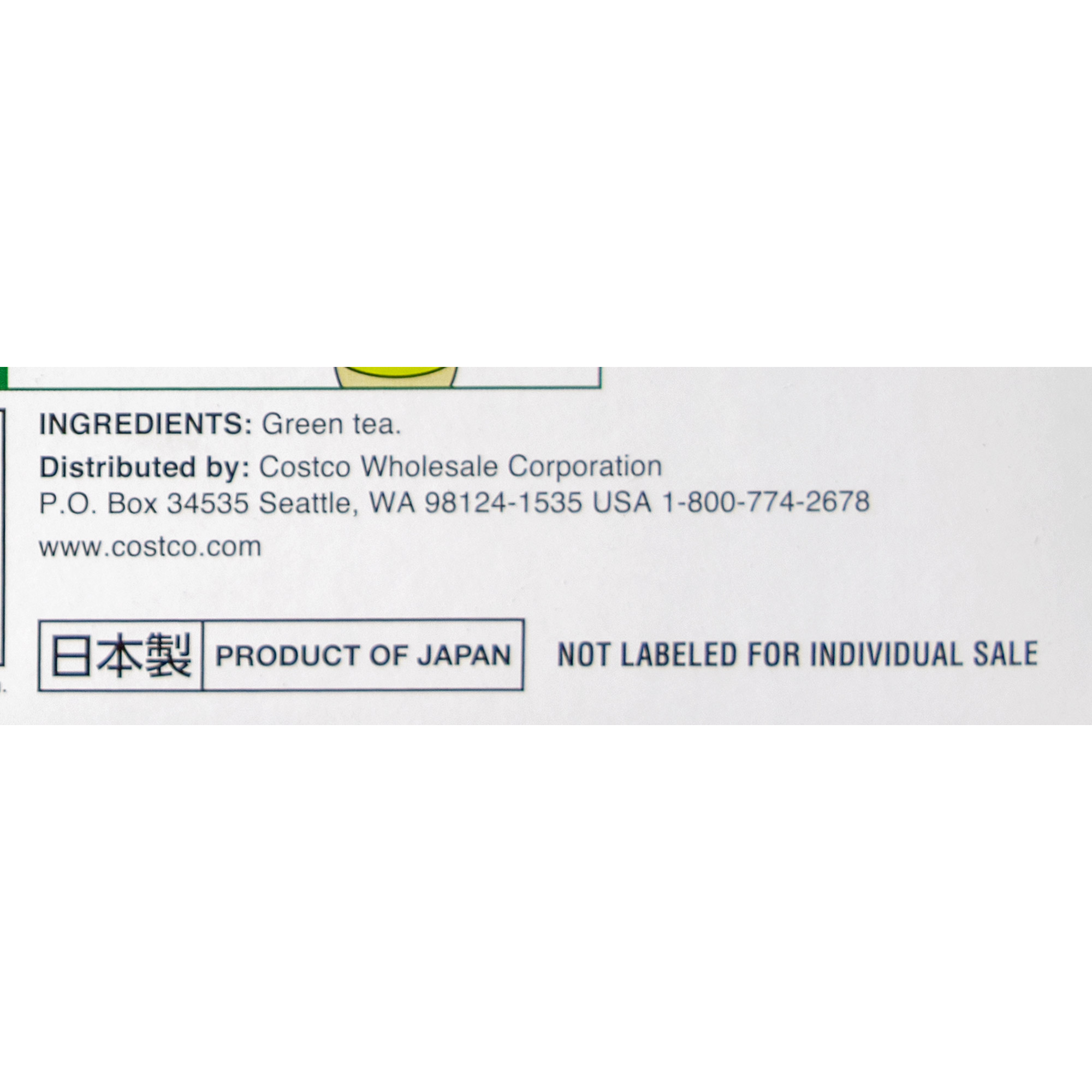 Kirkland Signature Green Tea Bags, 1.5 G, 100 - Count