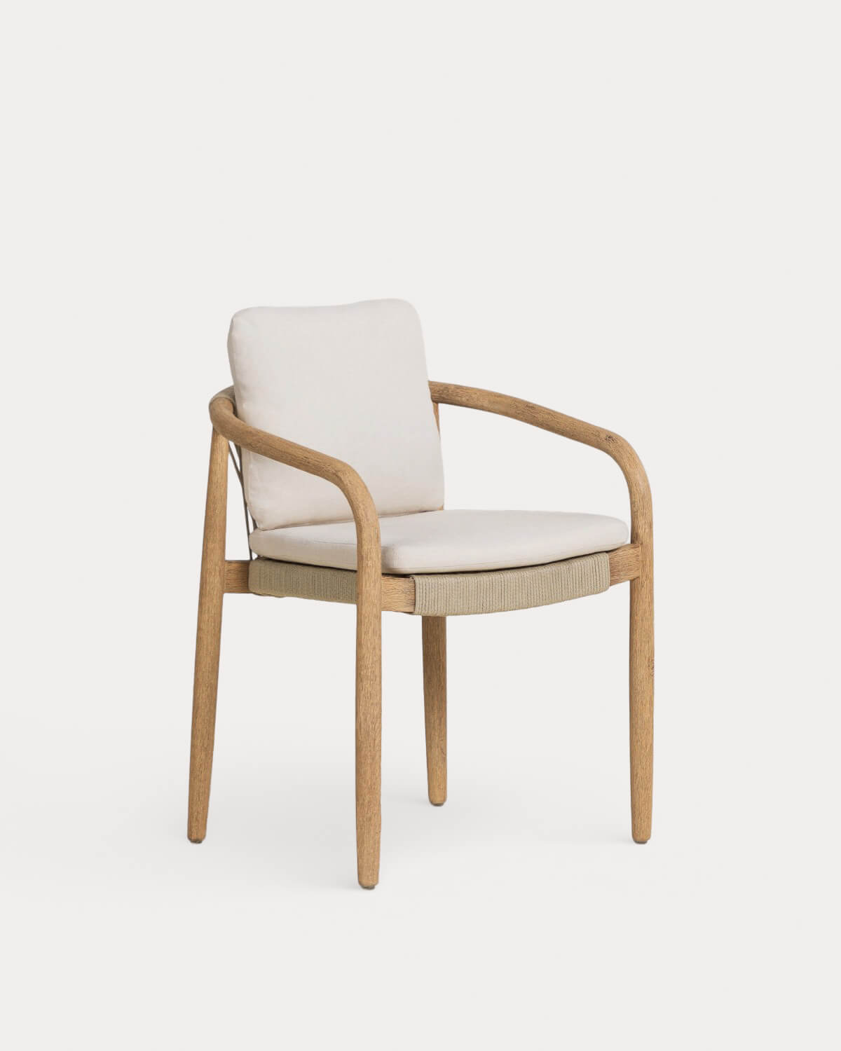 Loli - Silla de Exterior de Madera de Acacia con Cojín Loli
