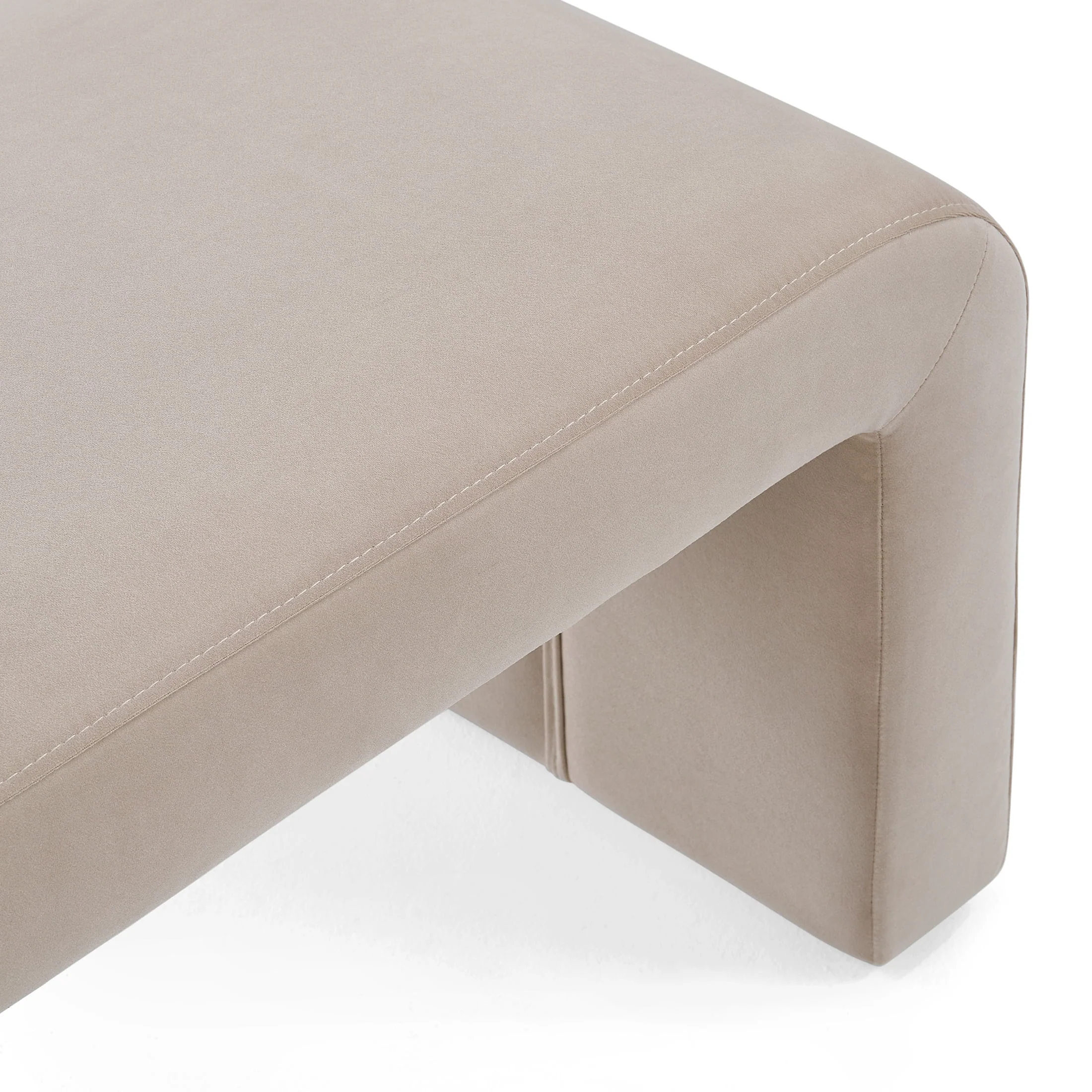 Better Homes & Gardens Juliet Velvet Waterfall Bench, Beige