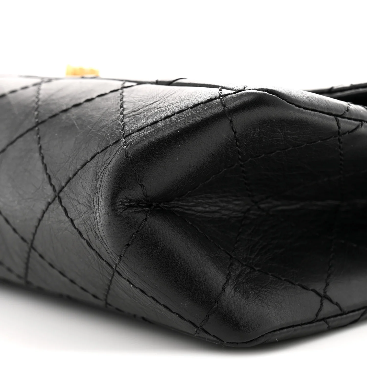 Aged Calfskin Quilted 2.55 Reissue 226 Flap Black