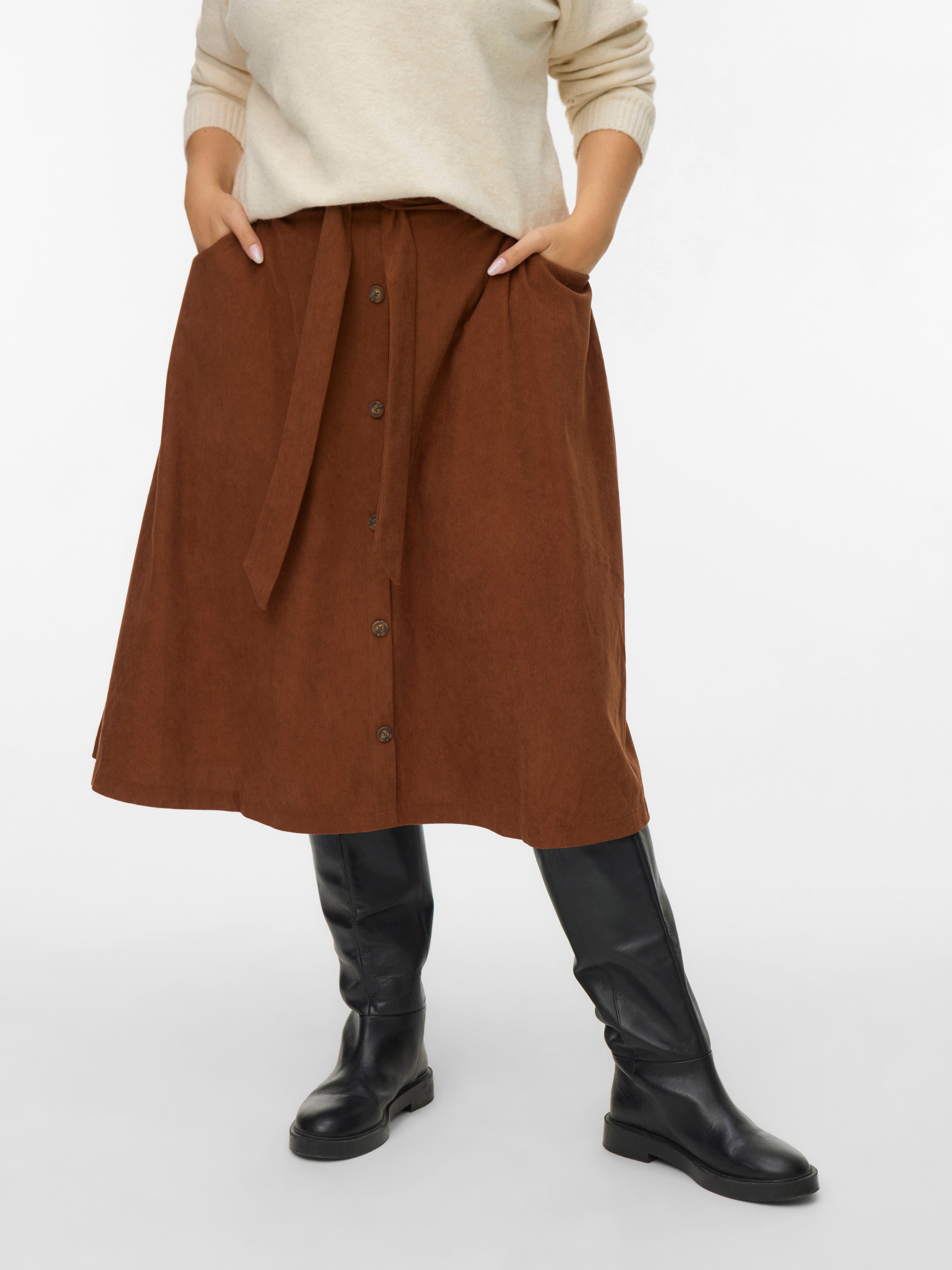 VERO MODA® VMVILJA Corduroy High waist Midi skirt