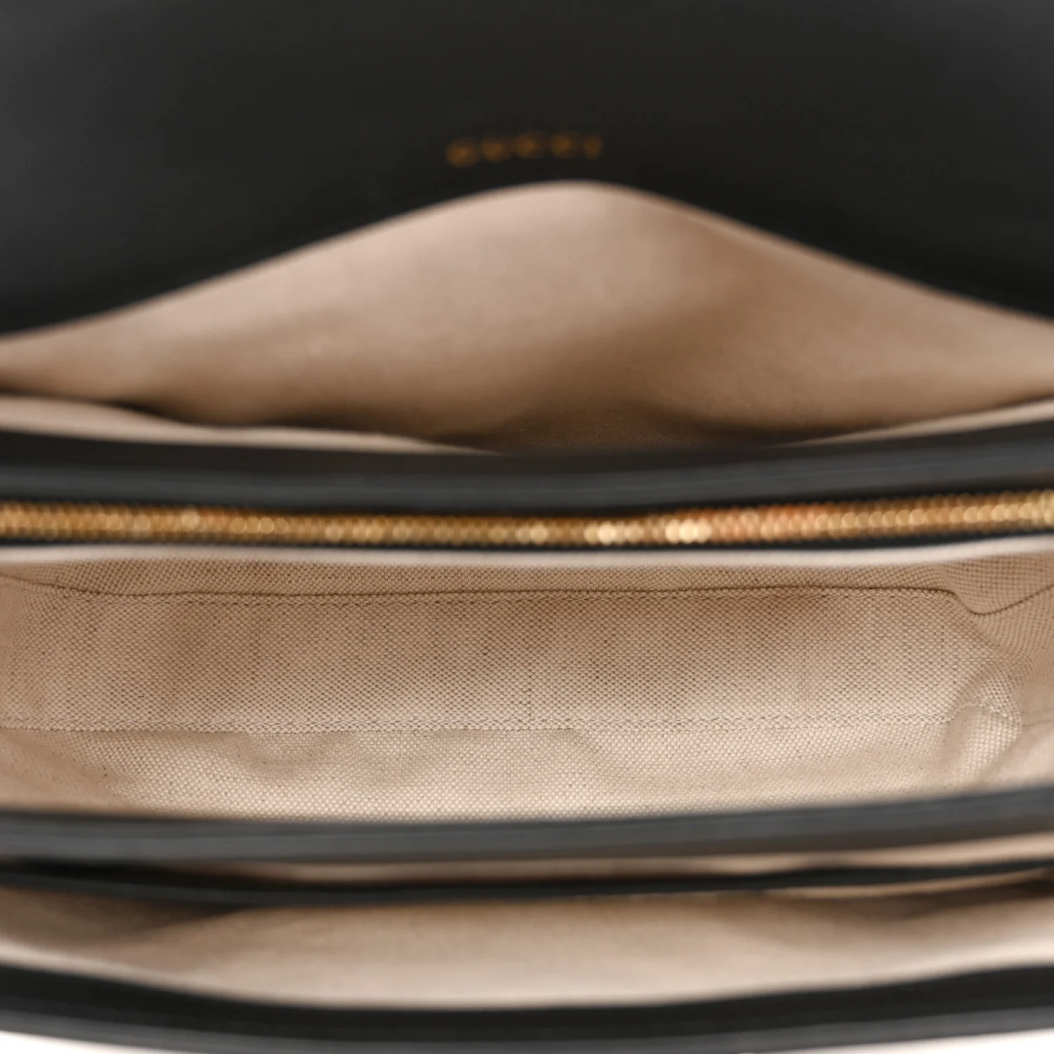 GG Supreme Monogram Horsebit 1955 Soft Small Shoulder Bag Beige Black