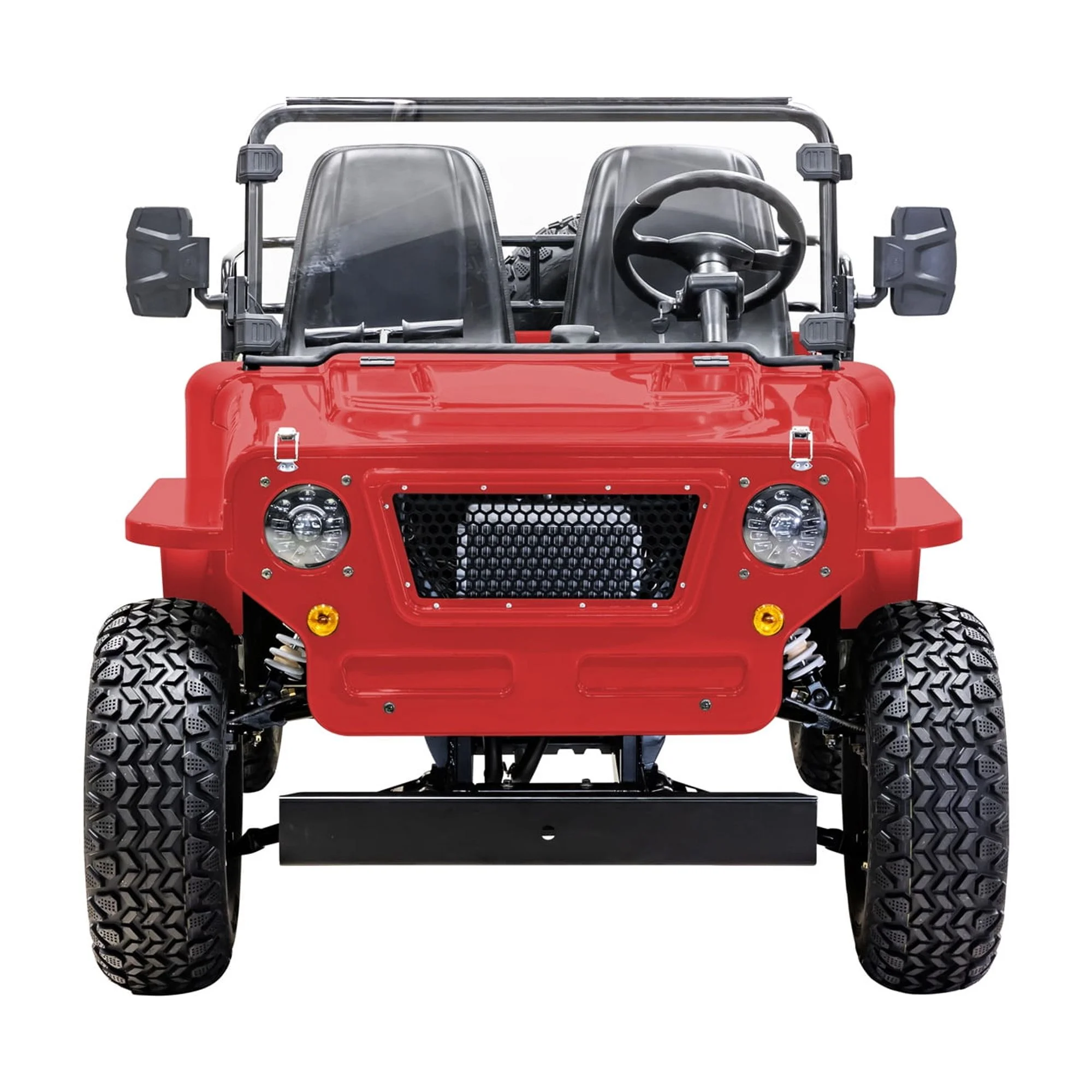 GKD350 Gas Go Kart �C 300cc 18HP 4-Stroke Automatic, 2-Seater Military Style �C Red(Red) - Image 5