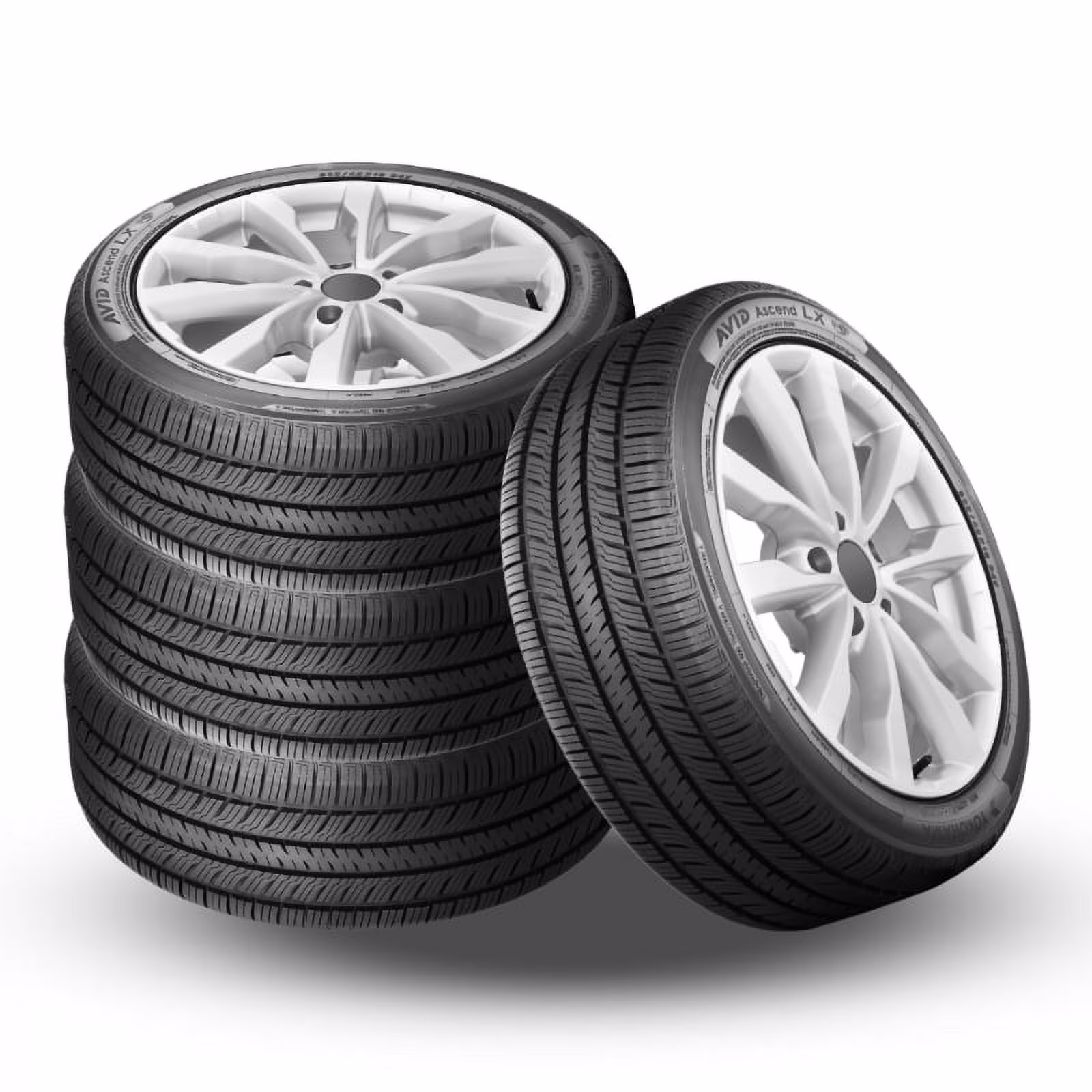 Set of 4 Yokohama Avid Acend LX 195/65R15 91H All-Season Tires 85K Mileage Warranty 110132804 / 195/65/15 / 1956515