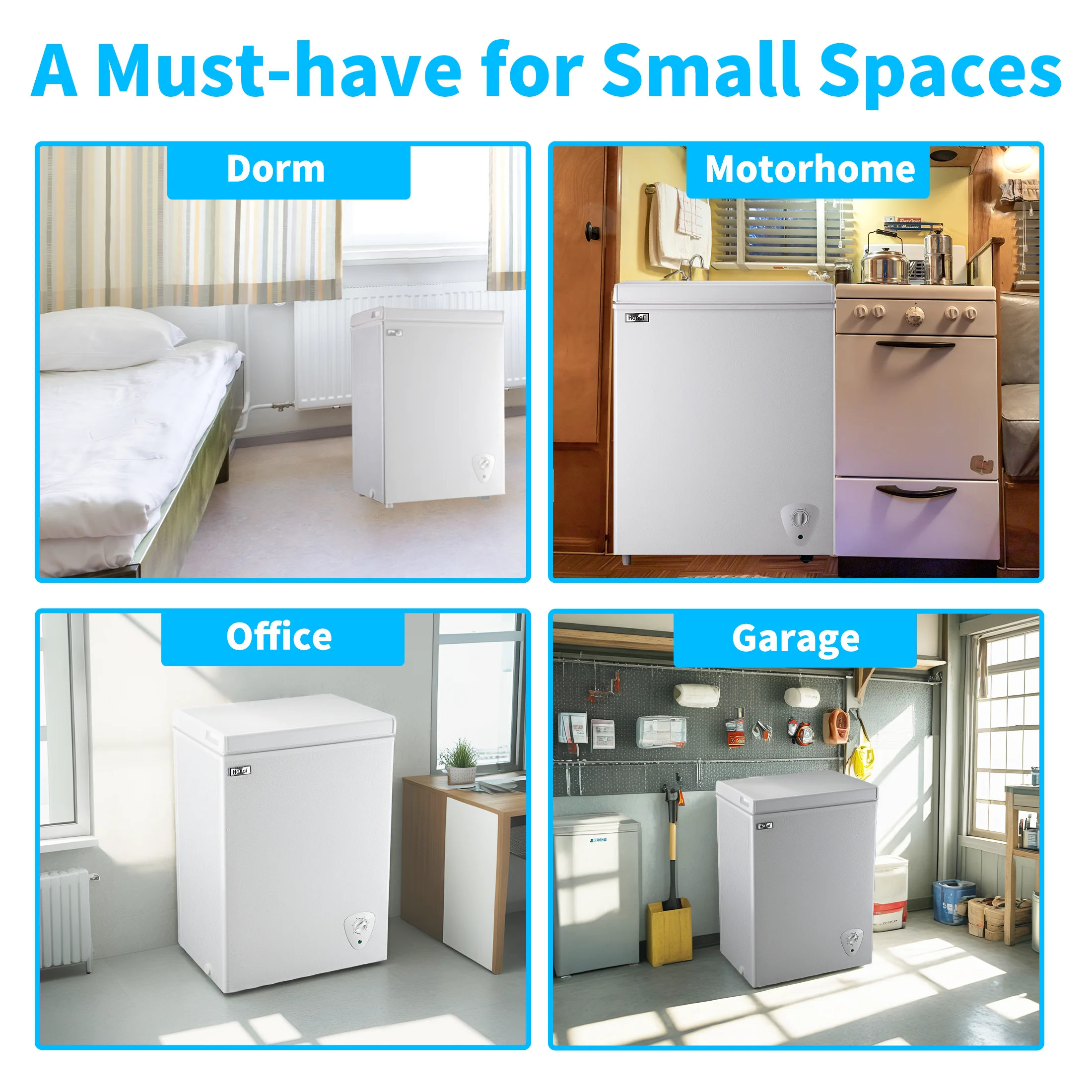 3.5 Cu.ft,Chest Freezer,Deep Freezer,Removable Storage Basket Freezer,White - Image 8