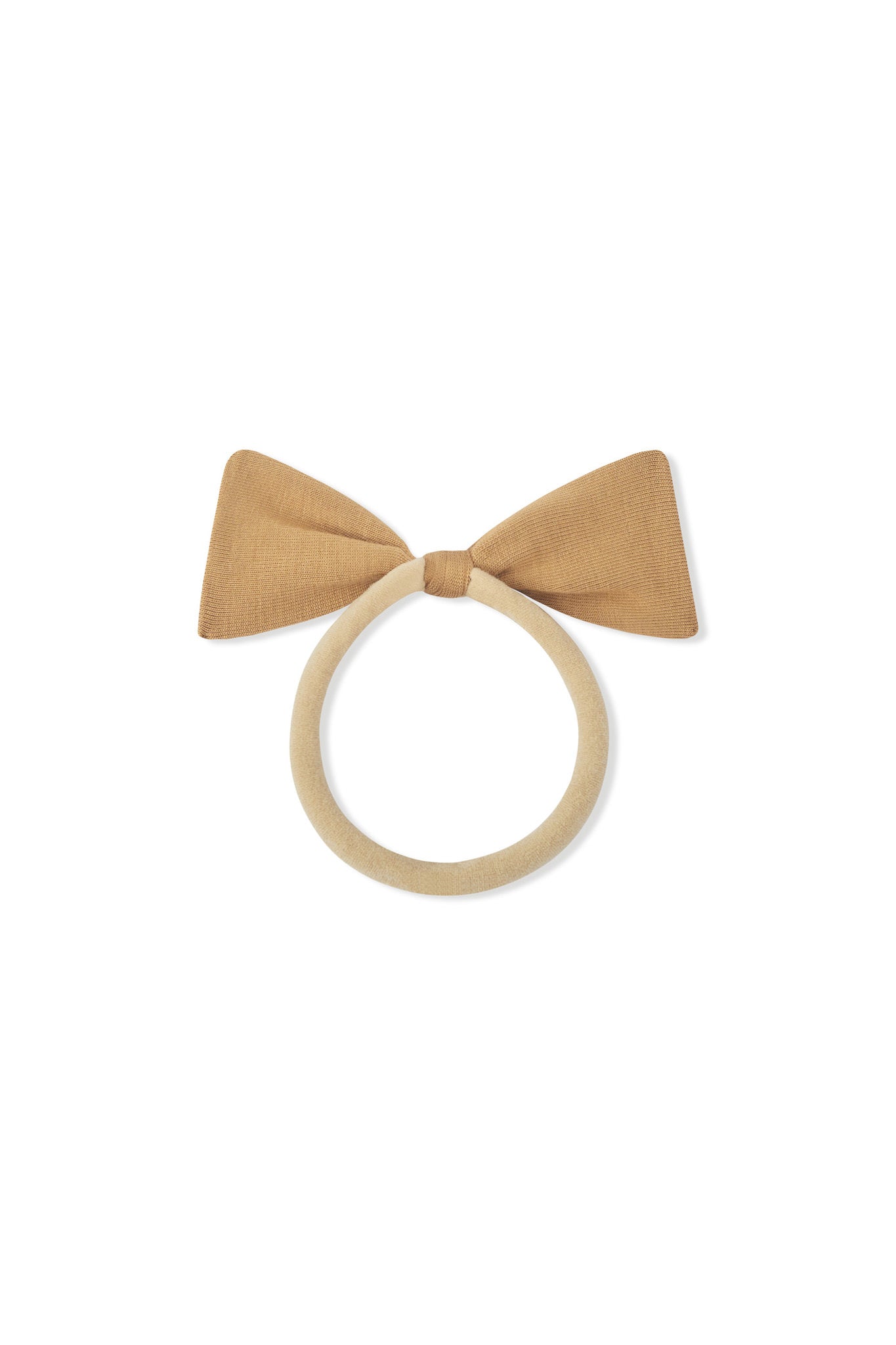 Tiny Nylon Bow in Ochre