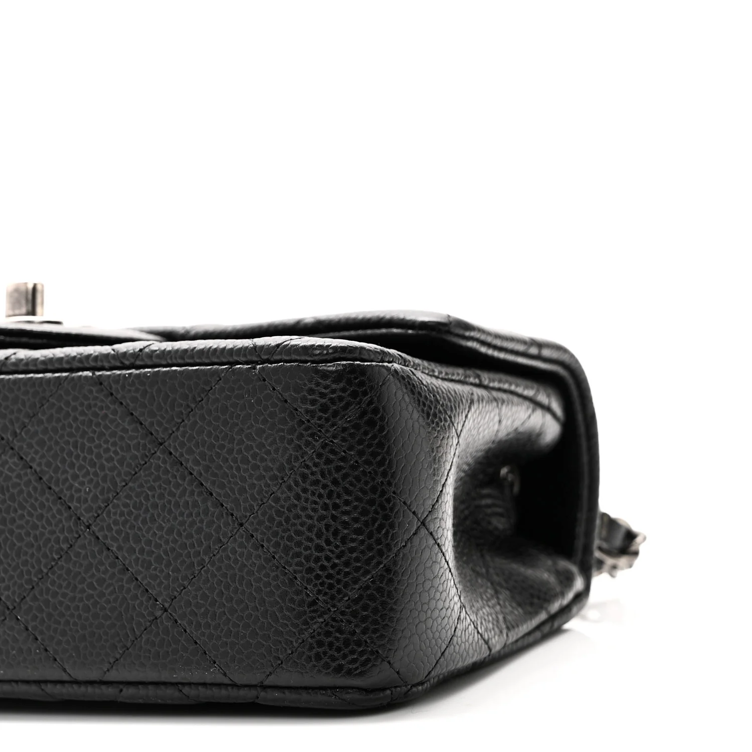 Caviar Quilted Mini Rectangular Flap Black