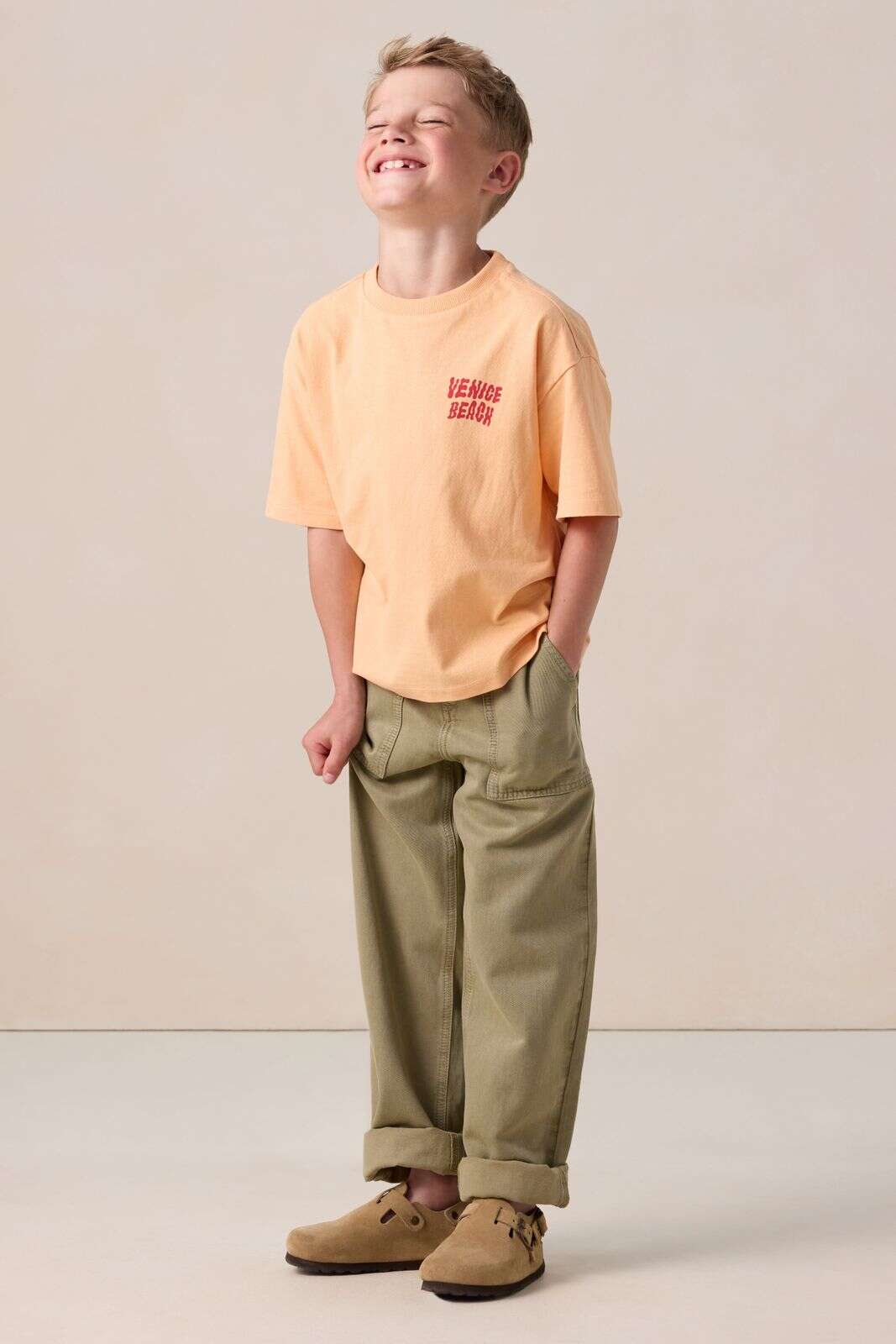 Oranje T-shirt met artwork