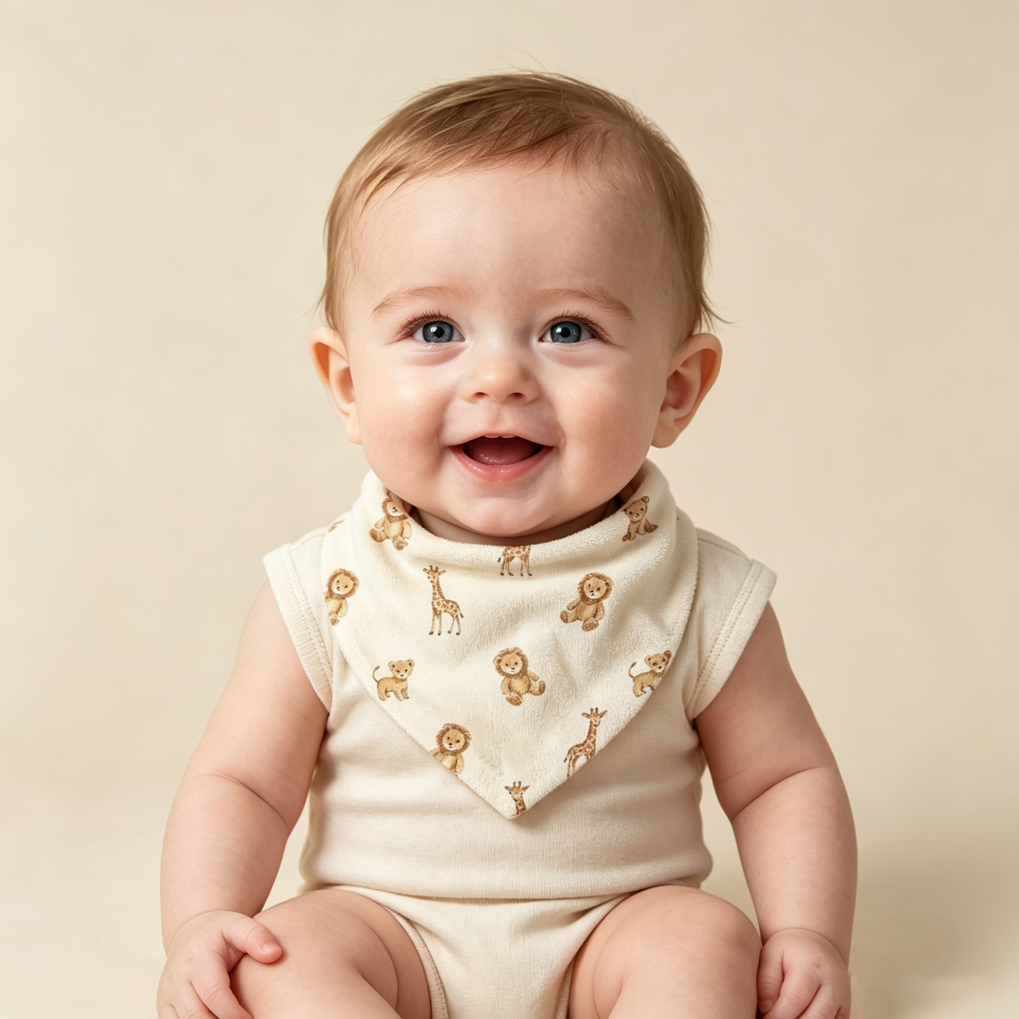 Accepted Newborn Essential Cute Animal Pattern Organic Cotton Absorbent Baby Triangle Bandana Baby Bib