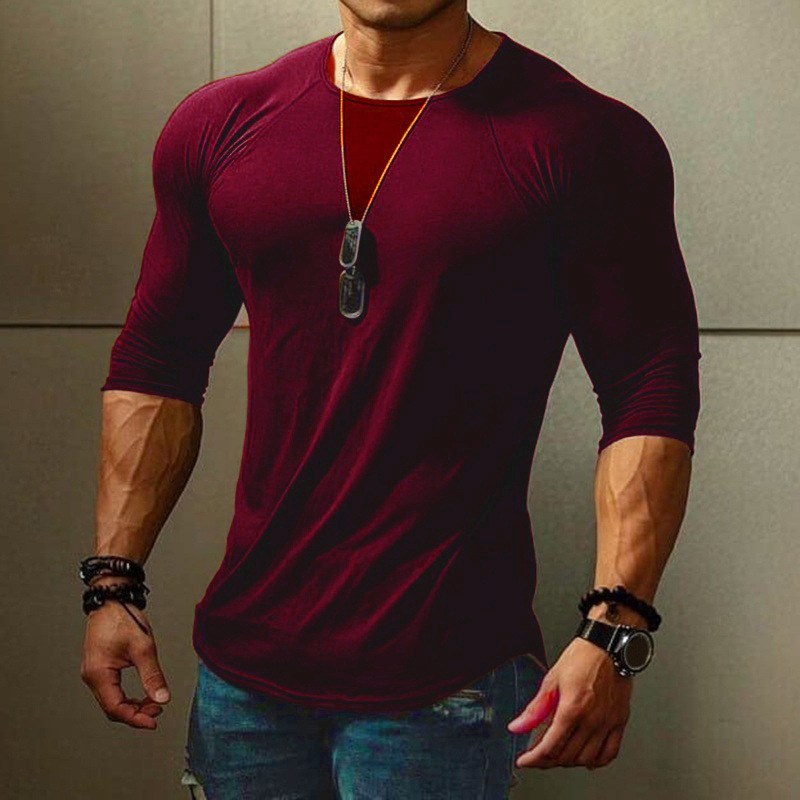 T-shirt homme uni, simple et décontracté
