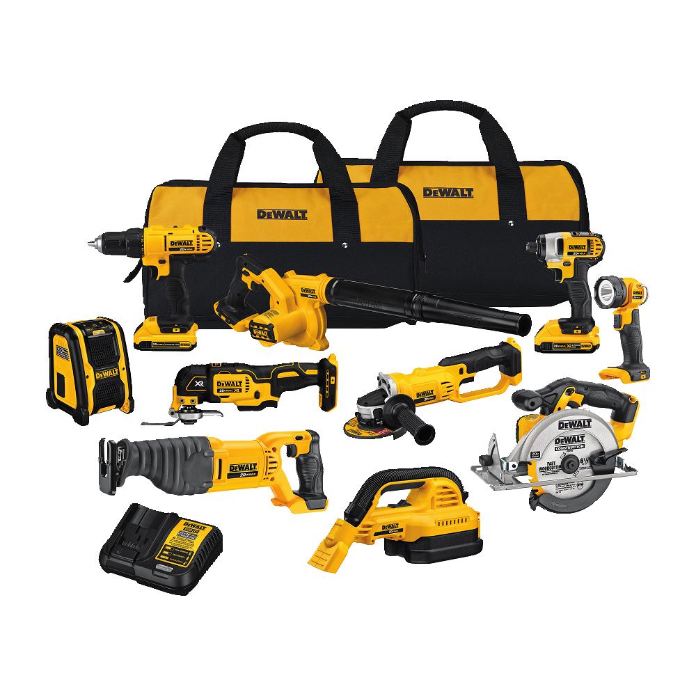 Kit combiné 10 outils Dewalt DCK1020D2 20V MAX*