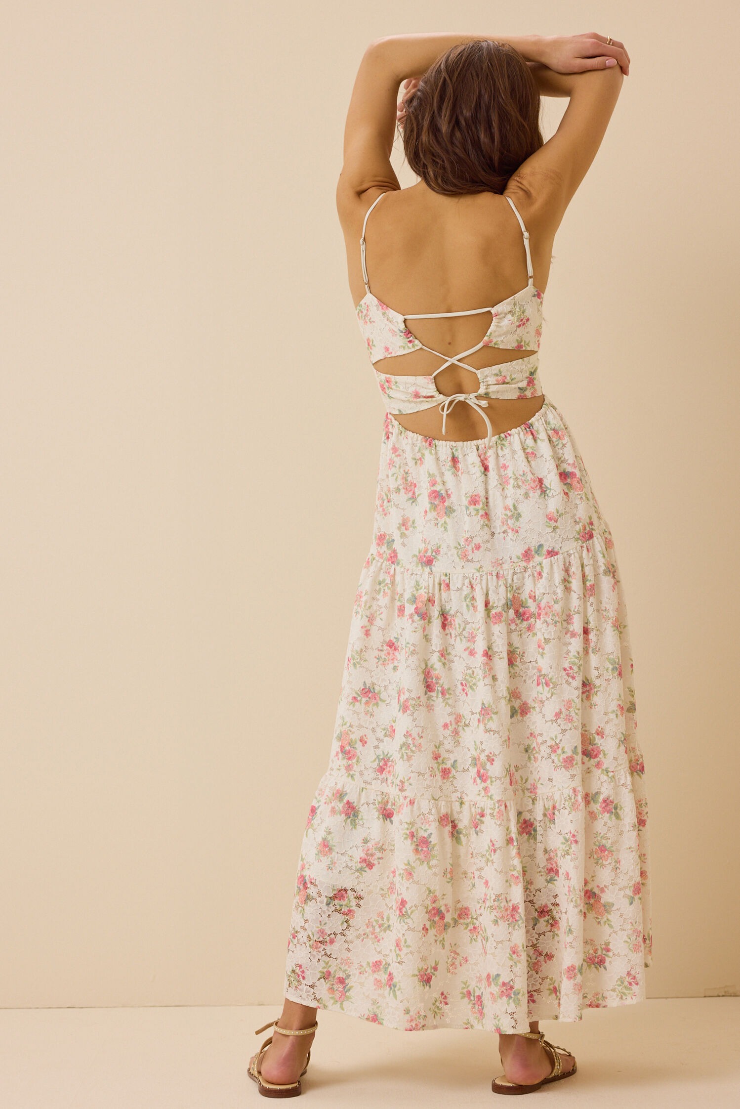 Edeline Floral Lace Maxi Dress