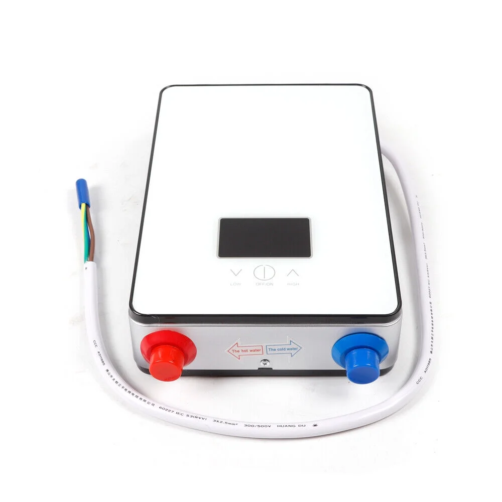 4500W Whole House Electric Water Heater Tankless Instant Water Heater with Shower Head 110V 30 - 55