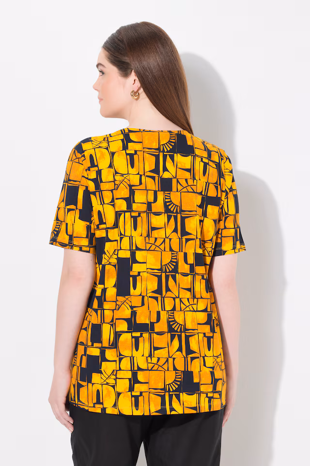 Eco Cotton Abstract Sun Print Short Sleeve Tee