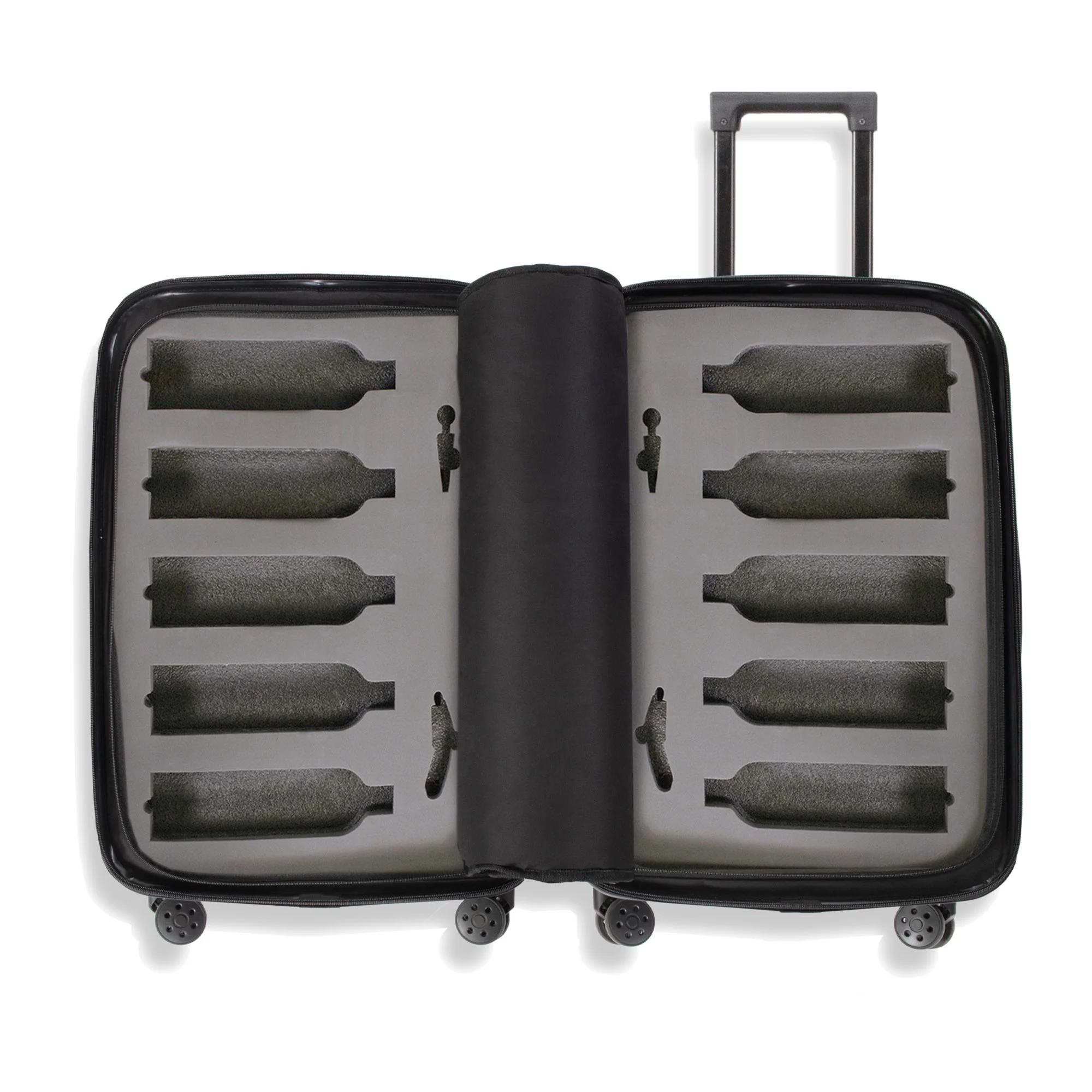 The Ten (10-Bottle) Wine Luggage, TSA Approved Anti-Theft Zipper, Lightweight Hard Shell Spinner Suitcase(10) - Image 7