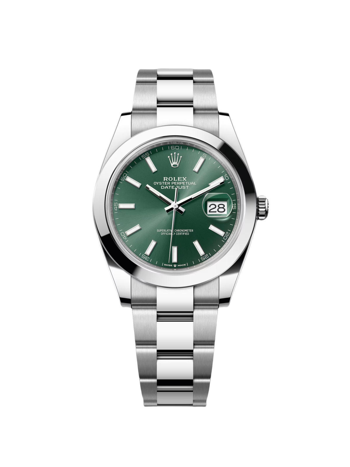 【Super Clone】RLX Datejust 41mm 126300 Mint Green Dial Stainless Steel Oyster Bracelet Watch