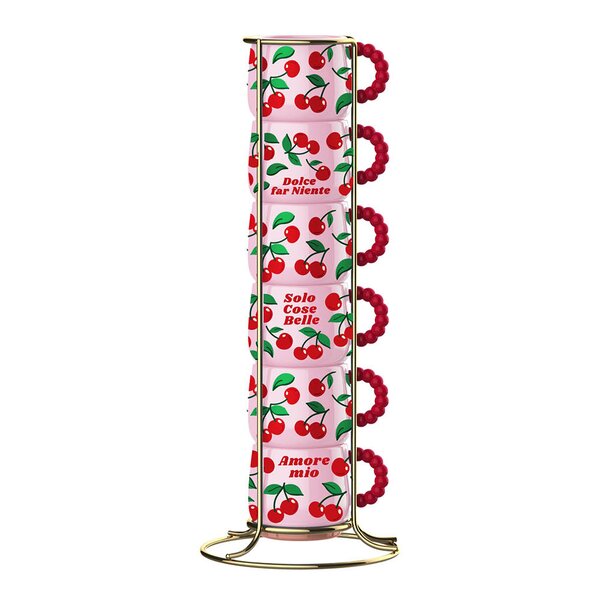 Mercato Della Frutta espressokopp 6,5 cl 6 stk rosa