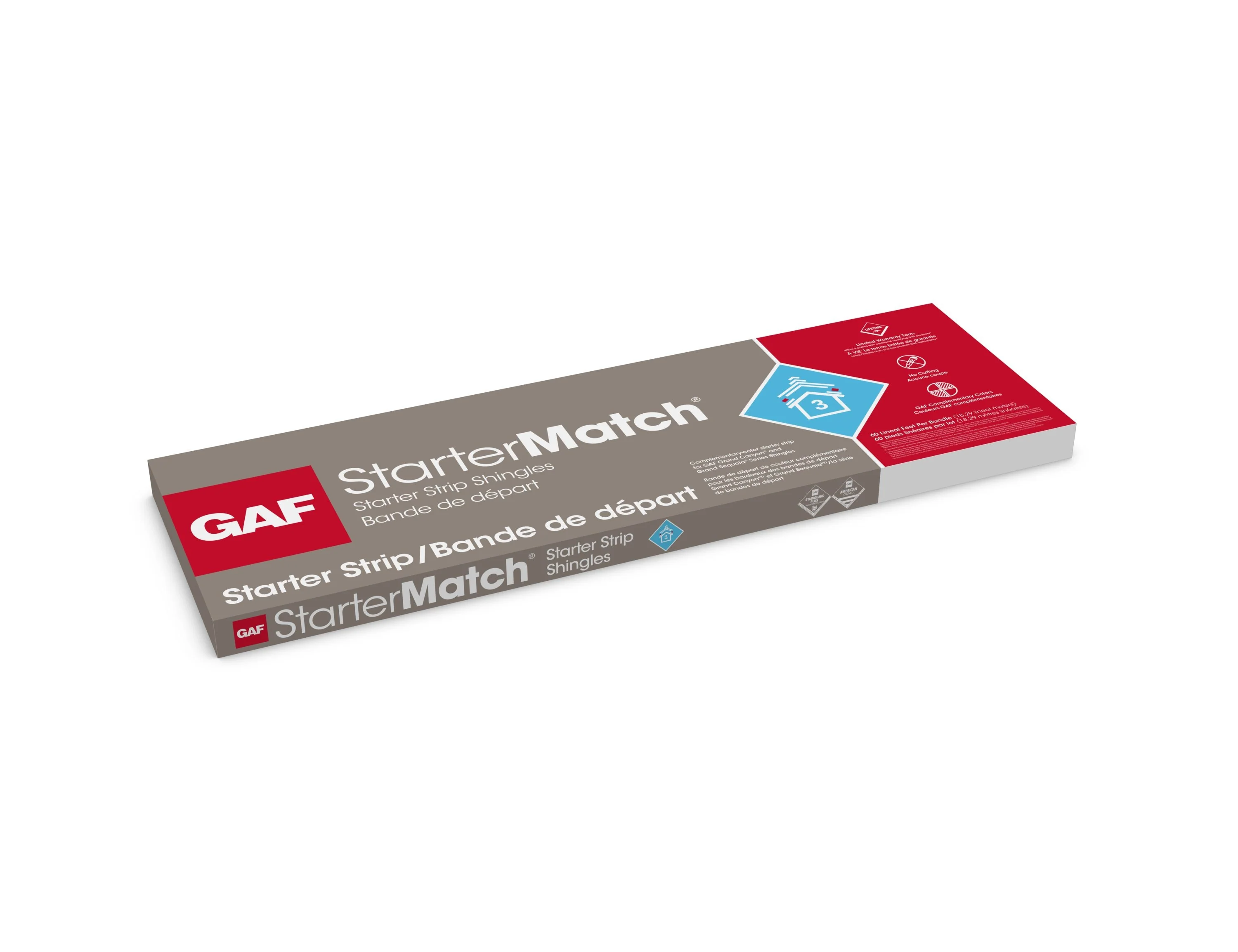 GAF StarterMatch Slate Starter Strip Shingles Bundle (60 Linear Feet)