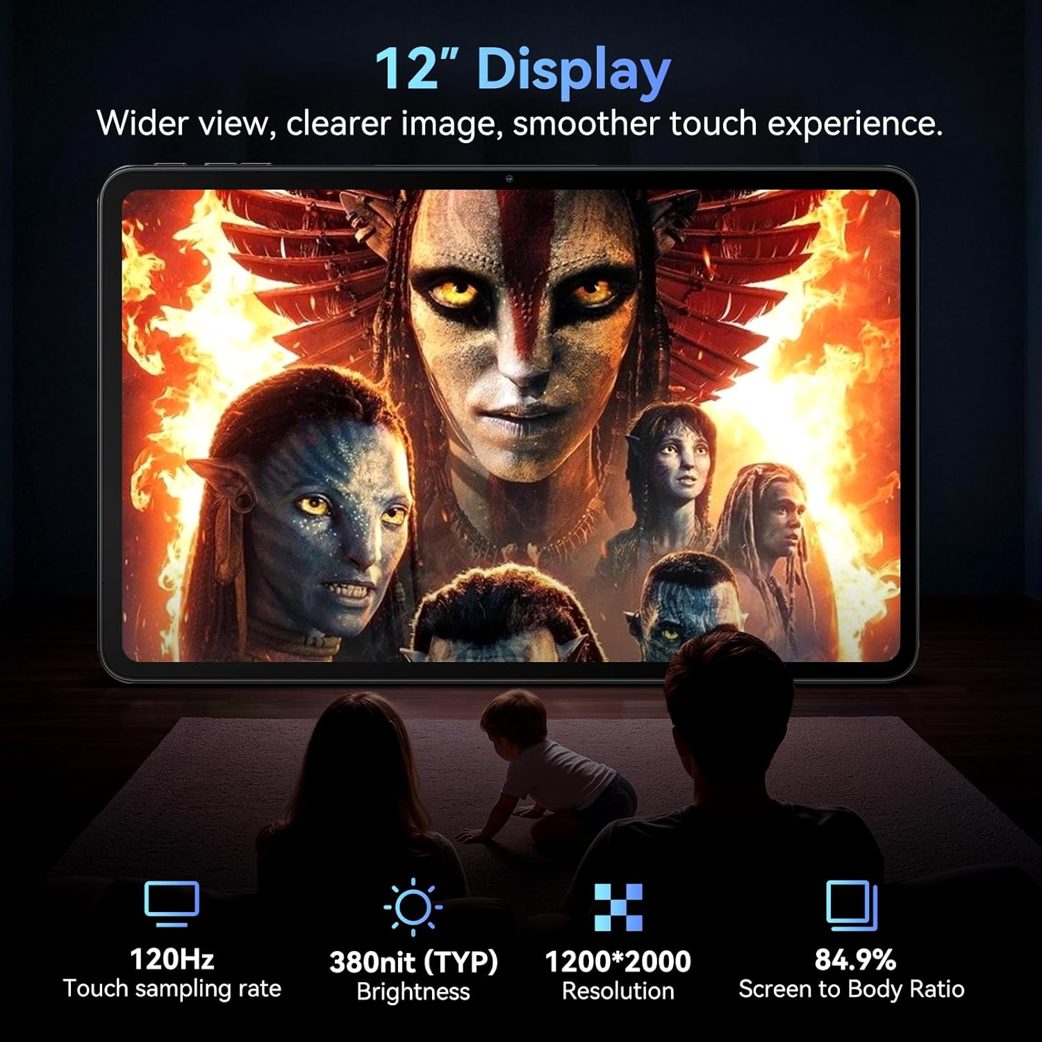N90 Android 16 Tablet  12 inch Tablet 2K FHD+  Android Tablet with Keyboard  5G WiFi  24GB+128GB/2TB  Face ID  9000 mAh  4 Years Warranty  Widevine L1  OTG  1217-BOX  Case&Pen
