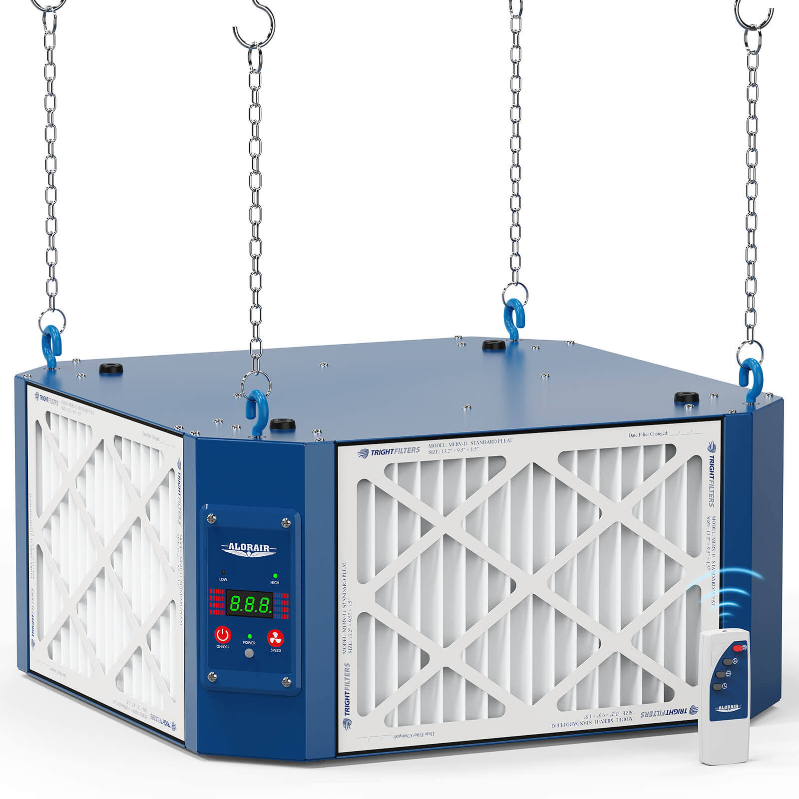 AlorAir 360 Degree Intake Air Filtration System (1350 CFM) Wood Shop Dust Collector