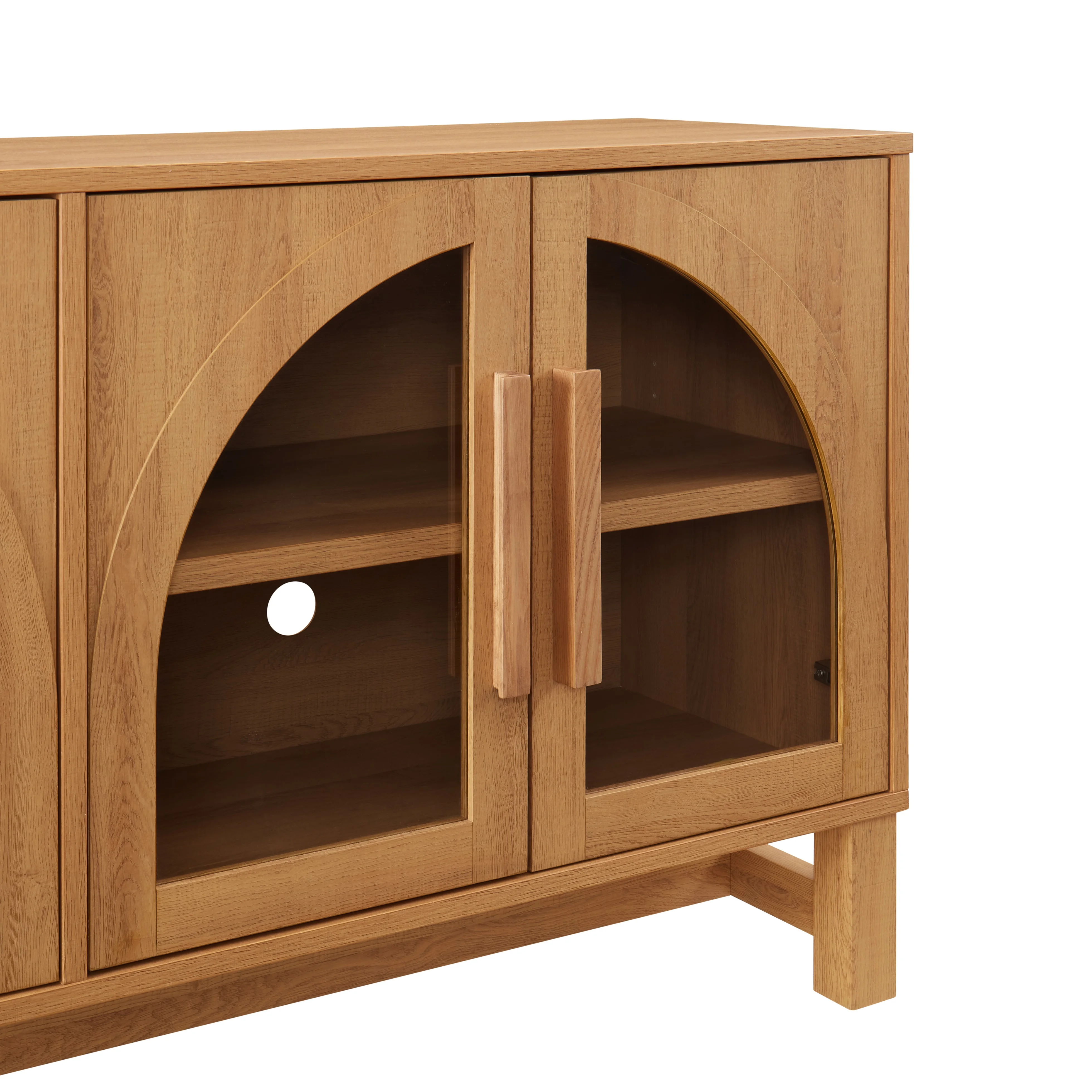 Juliet Arc TV Stand for TVs up to 65", Light Honey Finish(Light Honey) - Image 7