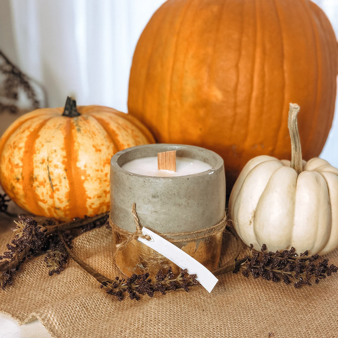 Candle Jars VesselMatte Cement Cylinder Candle Jar