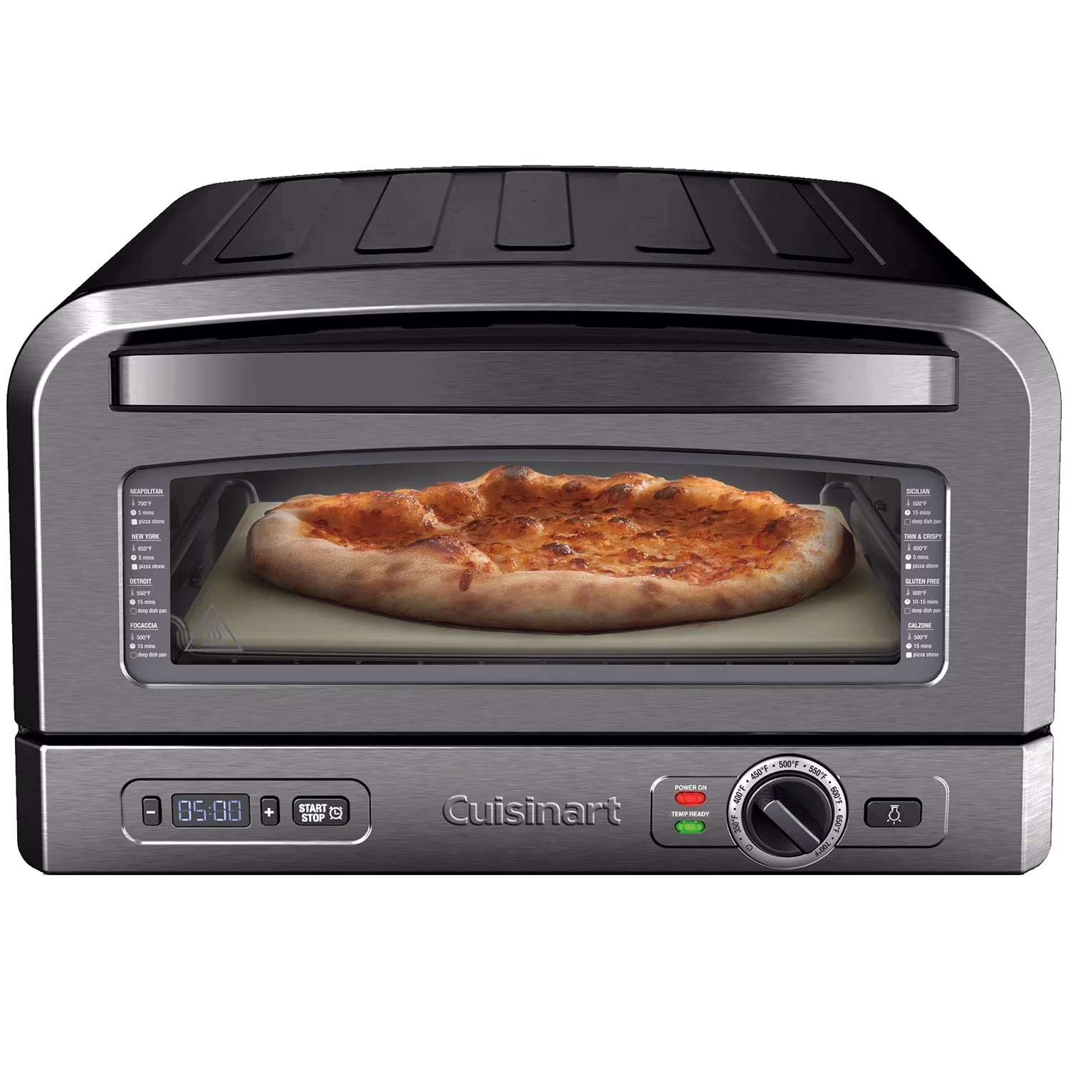 12�?Electric Indoor Pizza Oven with Accessories(Stainless Steel) - Image 3