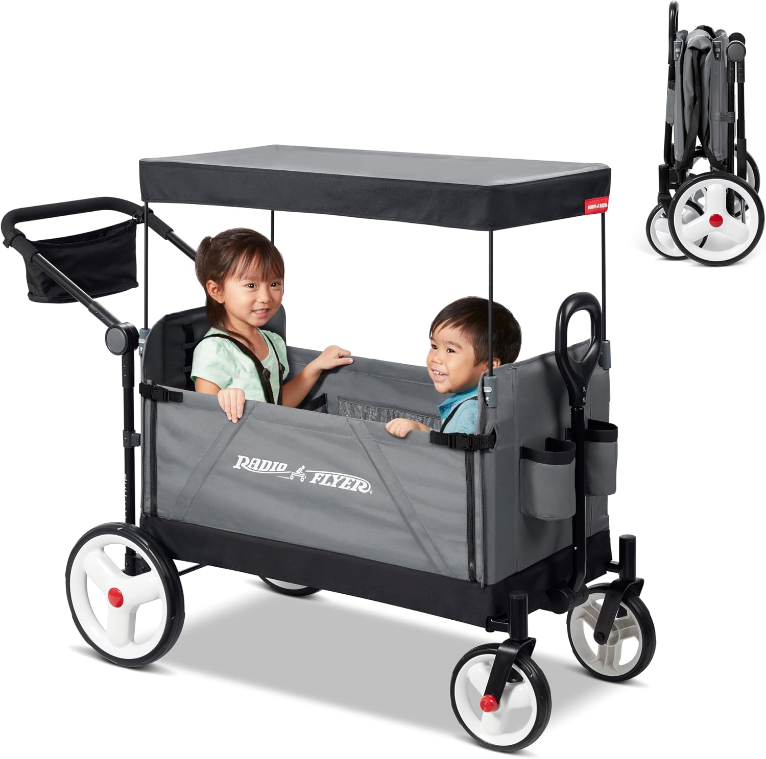 Radio Flyer City Luxe Stroll 'N Wagon, for Ages 1+, Stroller Wagon for Kids