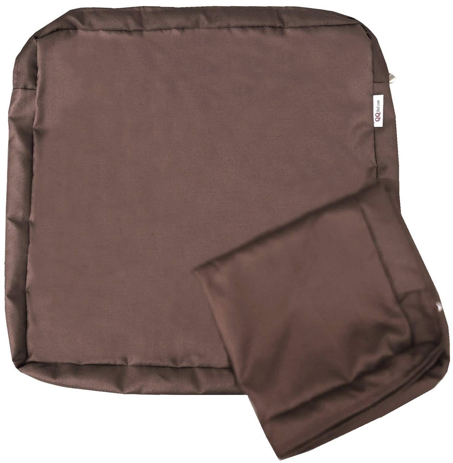 QQbed 2 Pack Outdoor Patio Chair Water-Resistant Cushion Pillow Seat Covers 25