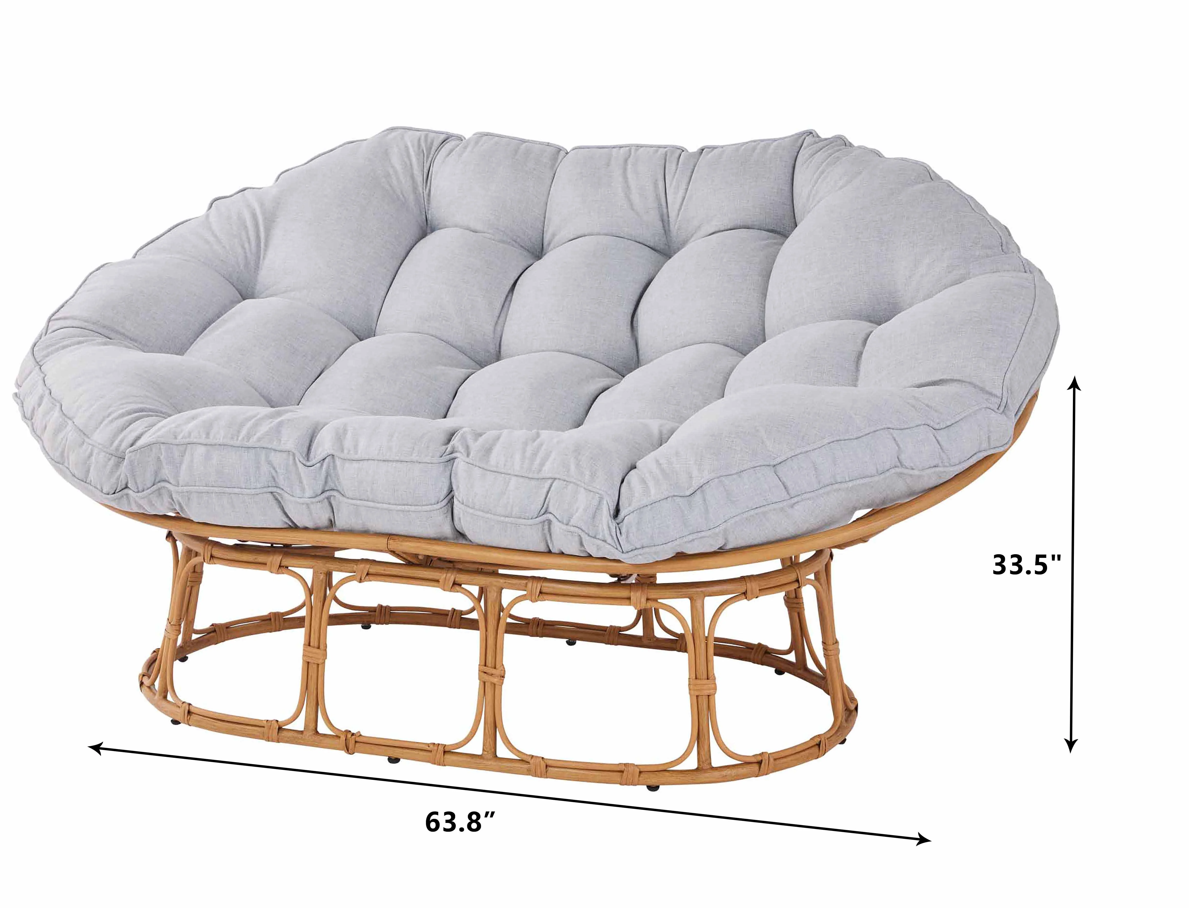 Double Papasan Accent Chair, Cream Boucle(Cream Boucle) - Image 9