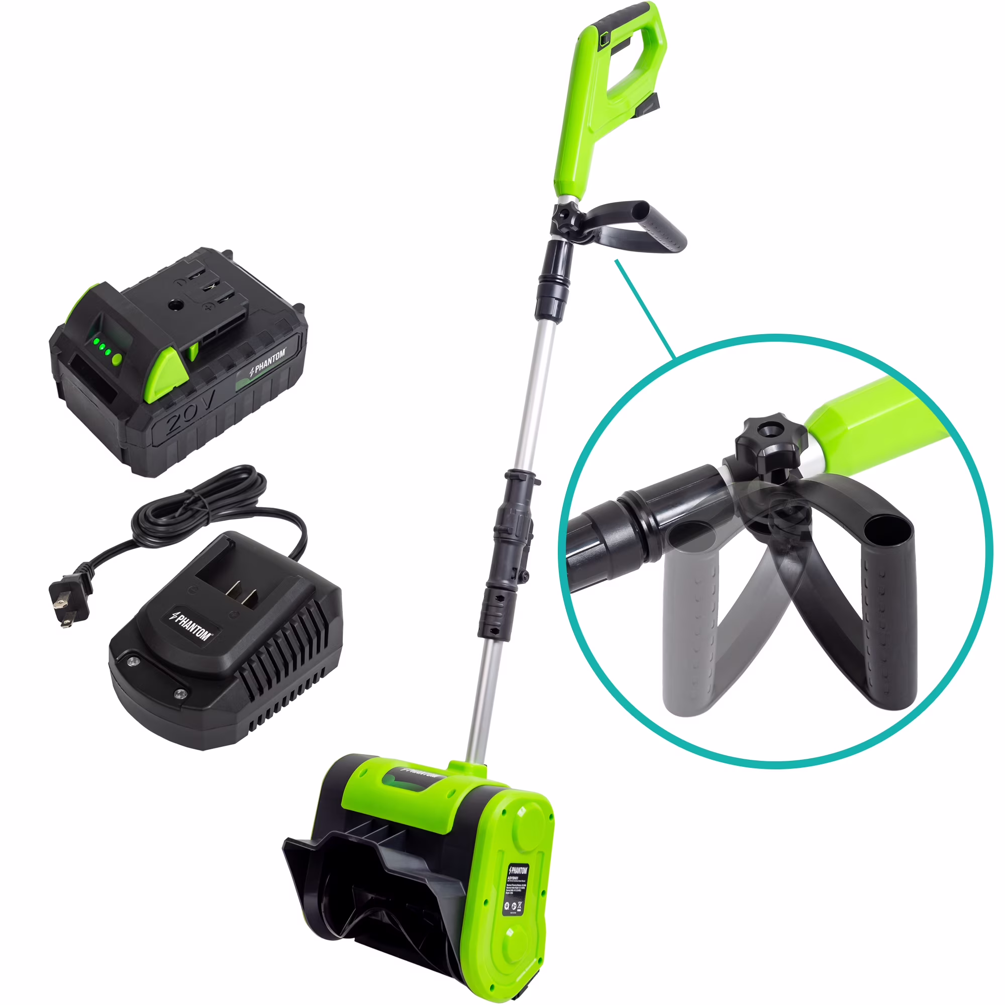 Cordless Snow Shovel, 20V Battery Powered Snow Blower, Lightweight Electric Snow Thrower with Adjustable Handle, Directional Plate, Perfect for Patios, Decks, Walkways, and Driveways (20 INCH)(20") - Image 5