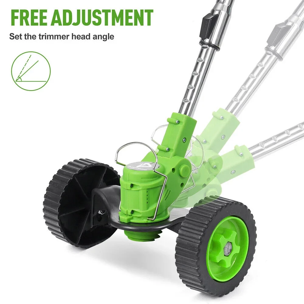 YouLoveIt Electric Weed Eater Lawn Edger Grass String Trimmer Cutter Grass Trimmer Edger Lawn Tool Electric Weed Eater Battery Powered for Garden Yard