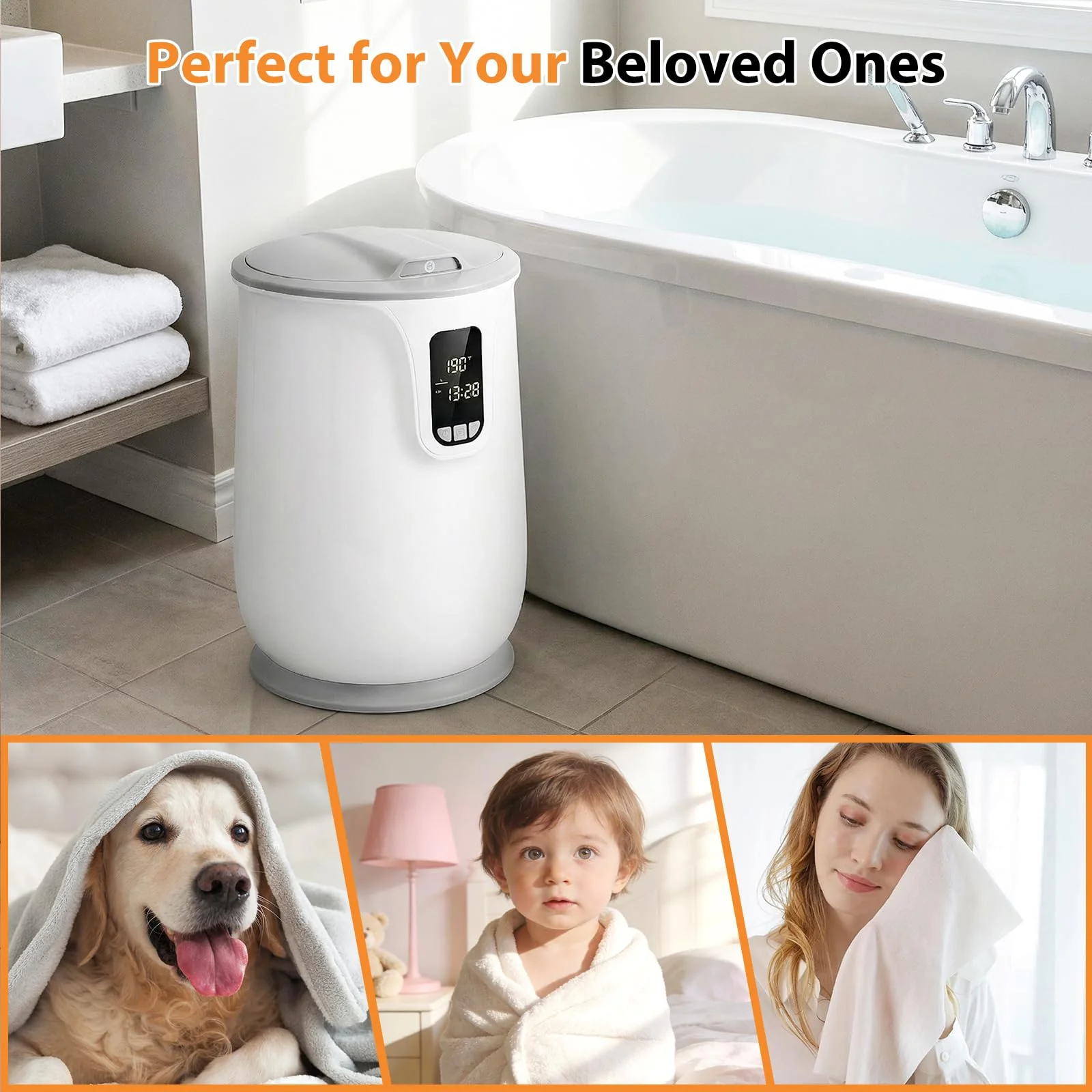 Tangkula 20L Electric Towel Heater with 3 Temperature Settings