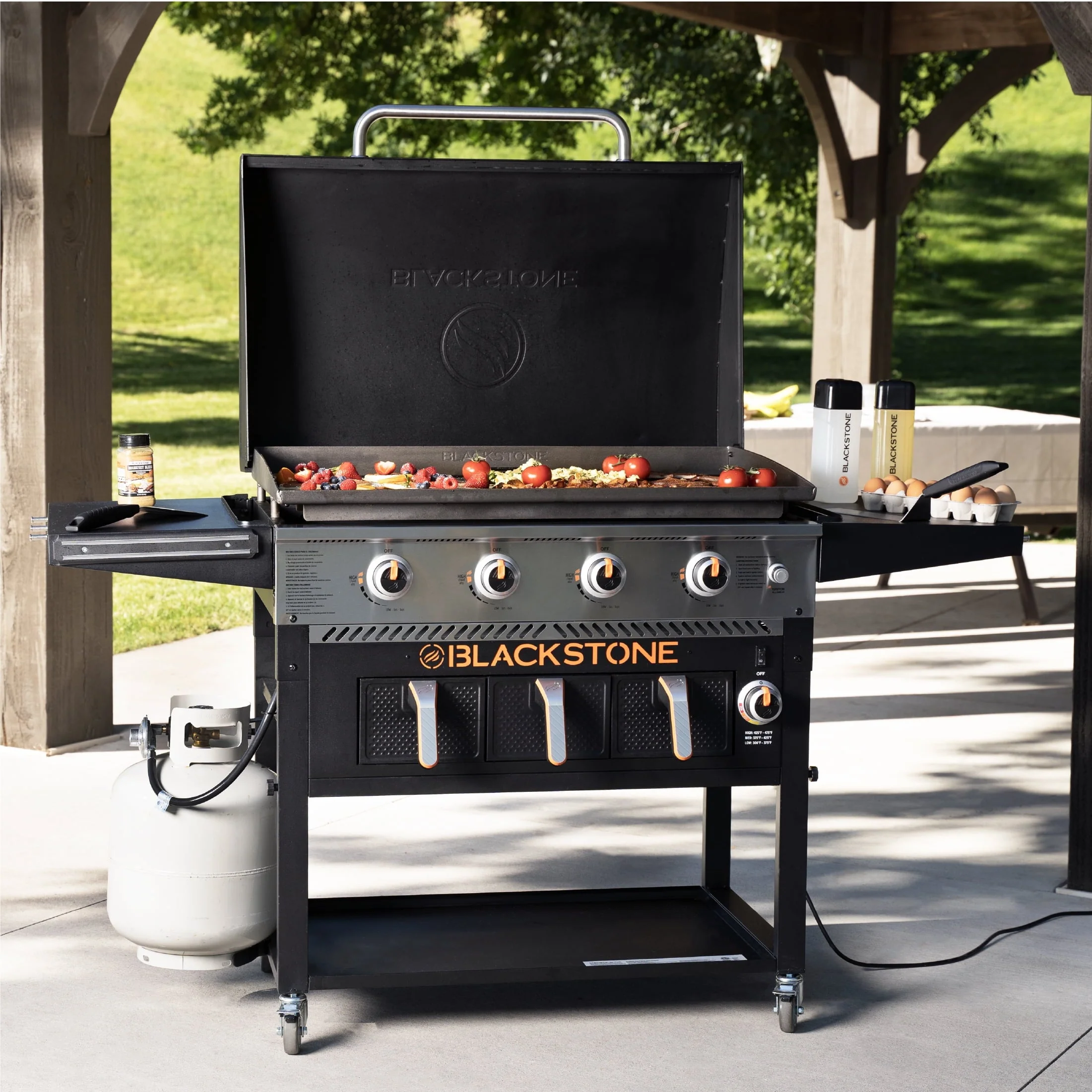 4 - Burner 36" Griddle with Air Fryer and Hood