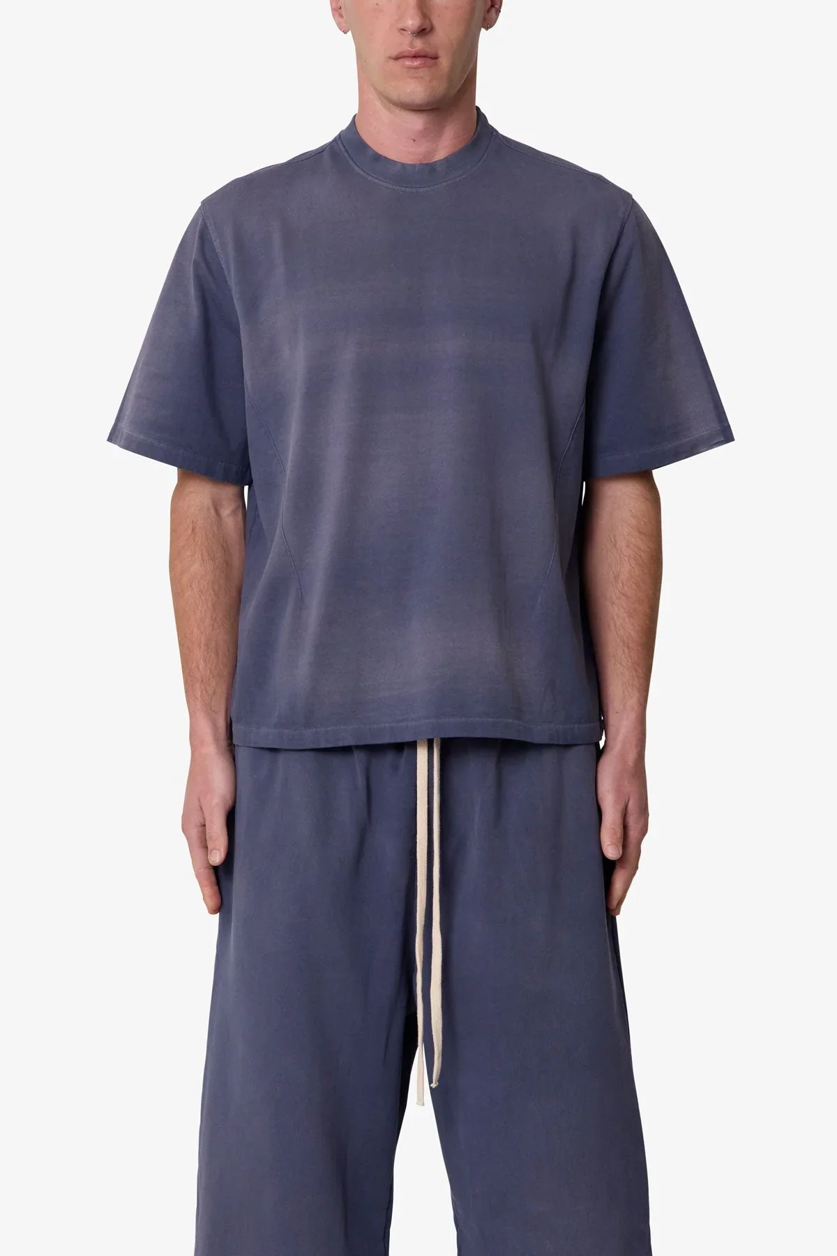 Washed Dart Tee - Washed Navy