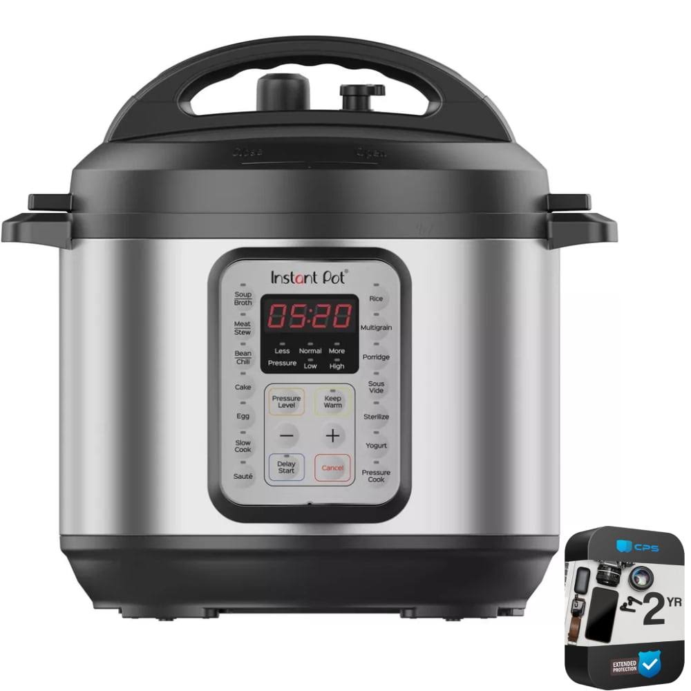 Instant Pot 6qt 9-in-1 Pressure Cooker (Renewed) Bundle with 2 Year Enhanced Protection Pack