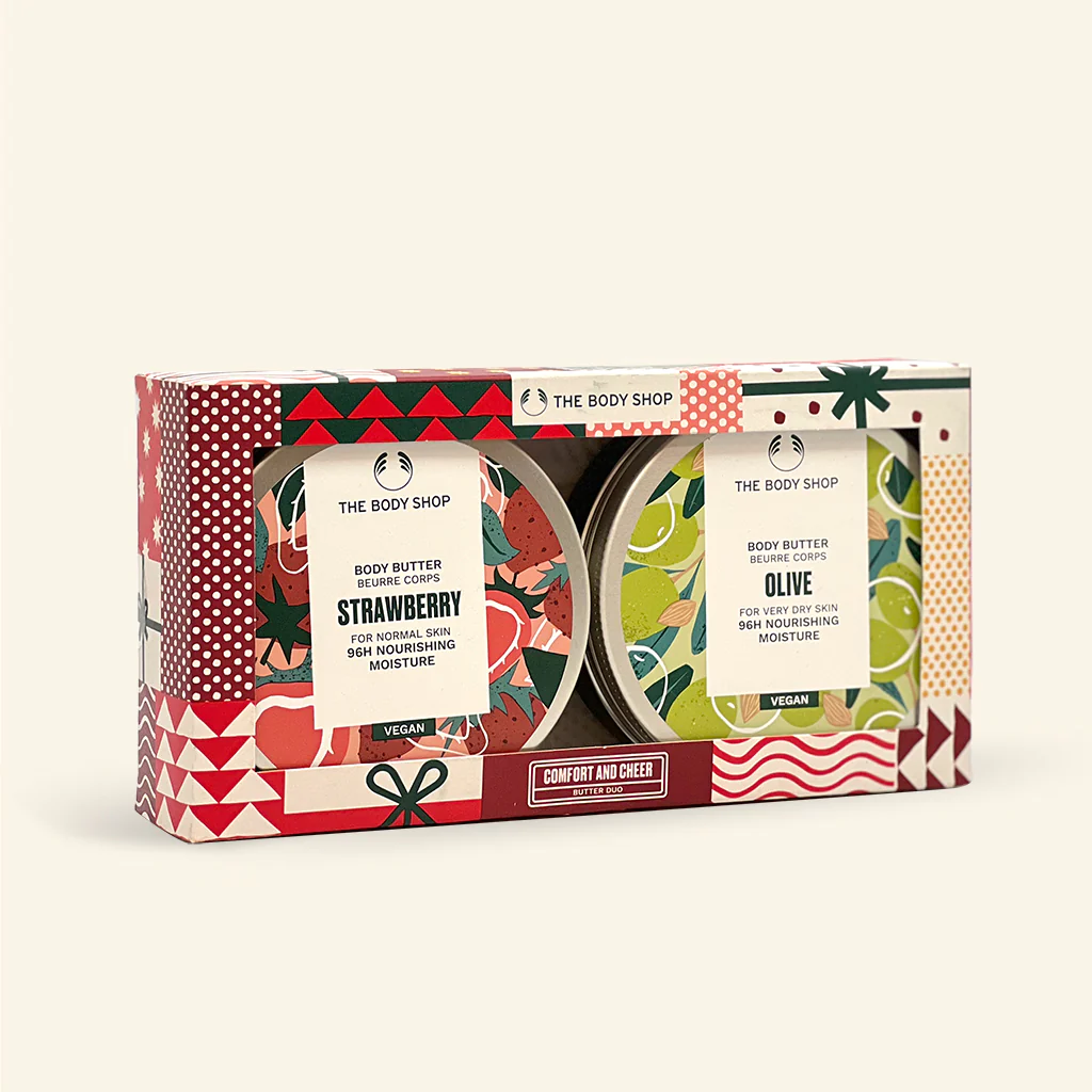 Comfort and Cheer Strawberry & Olive Body Butter Duo
