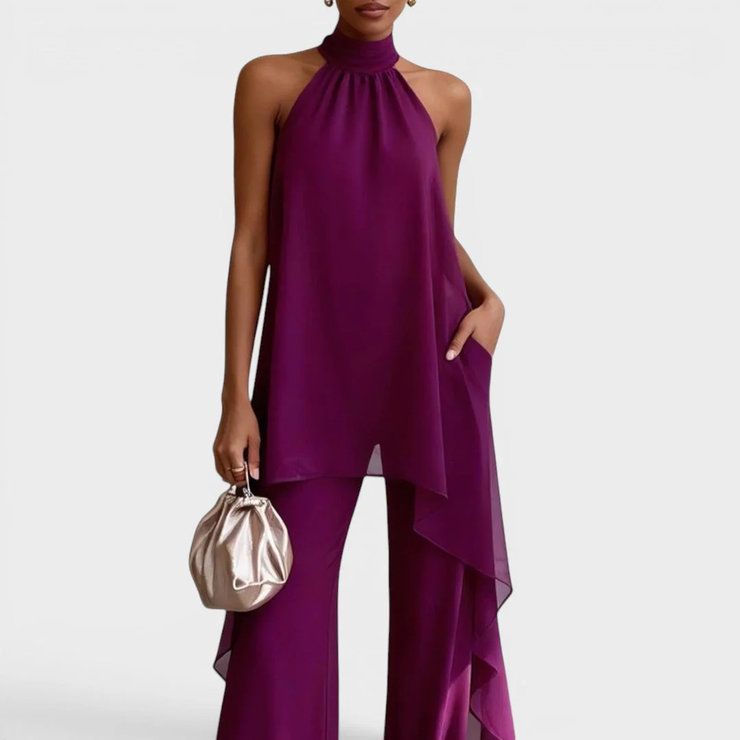CLARA – Ensemble Élégant Col Halter