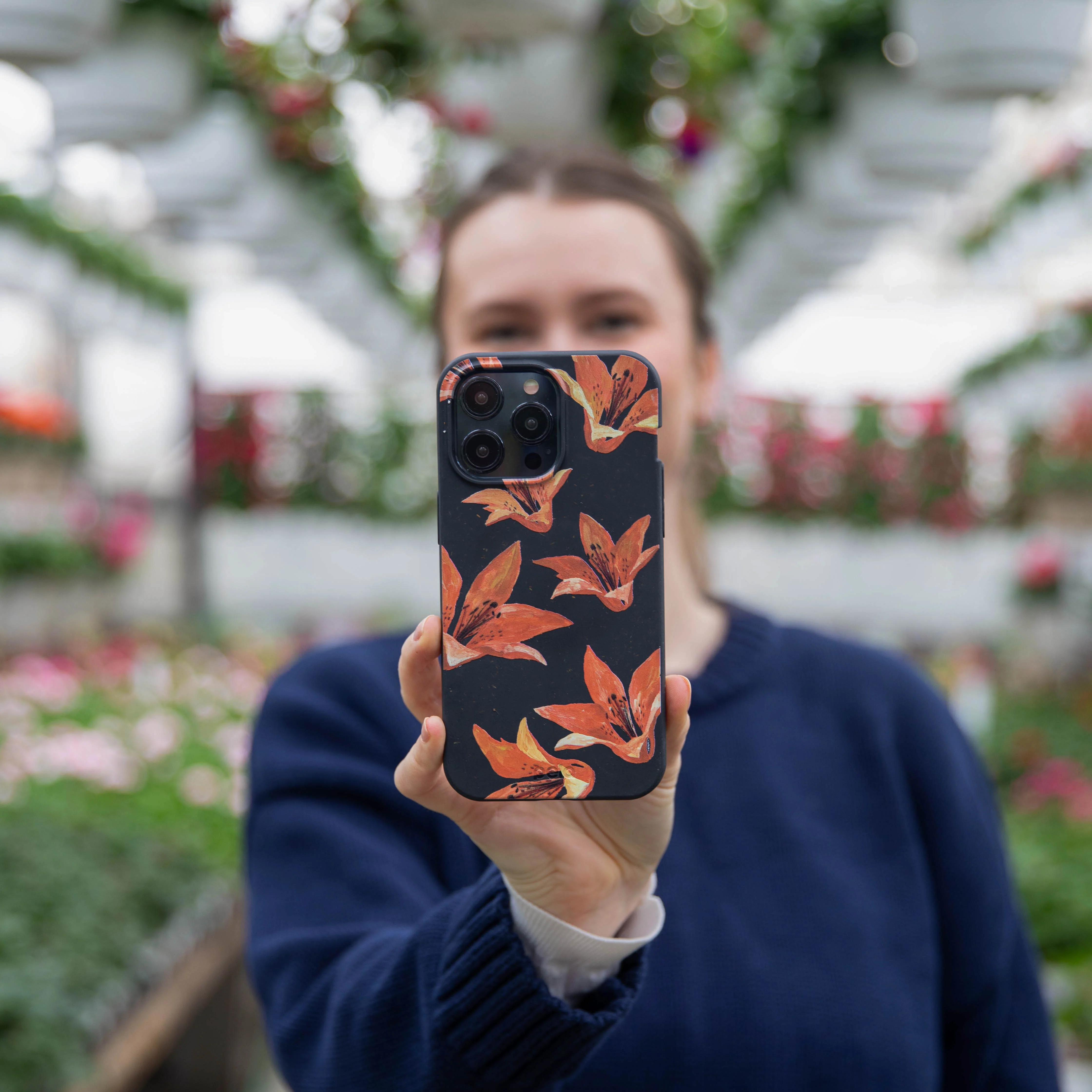 Black Tiger Lily Samsung Galaxy S23+(Plus) Case