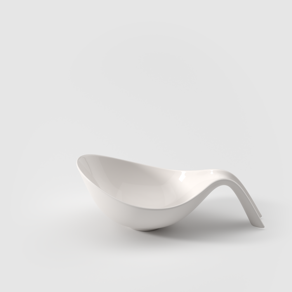 Flow Tureen - White, 47.4 oz, Premium Porcelain