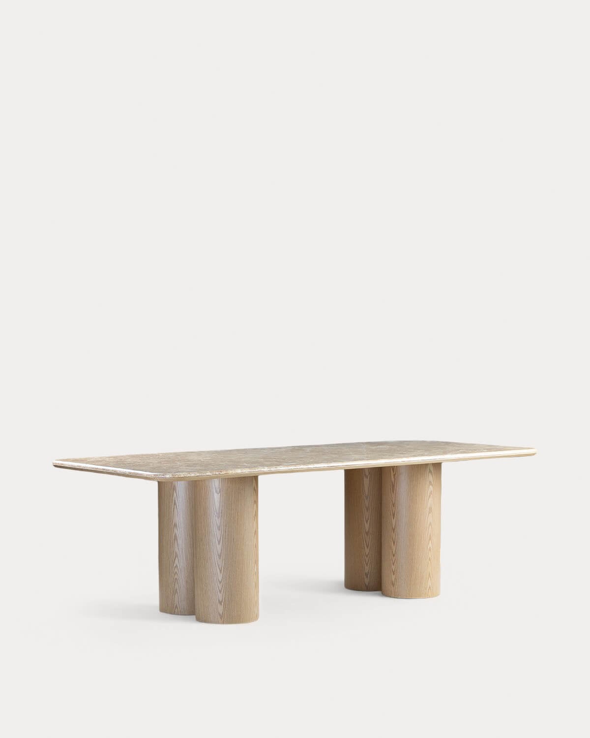 Aegir - Mesa de Comedor Rectangular de Mármol y Madera (240x110 cm) Aegir